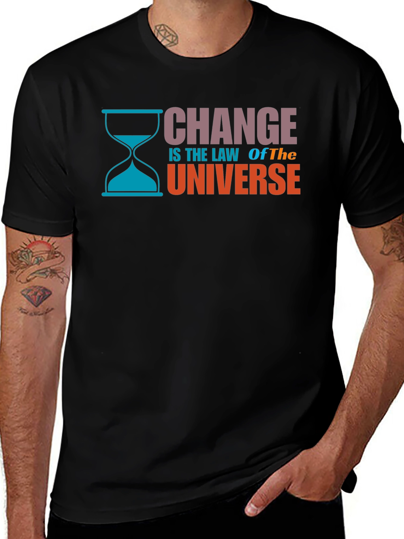 Change is the Law of The Universe Black T-Shirt