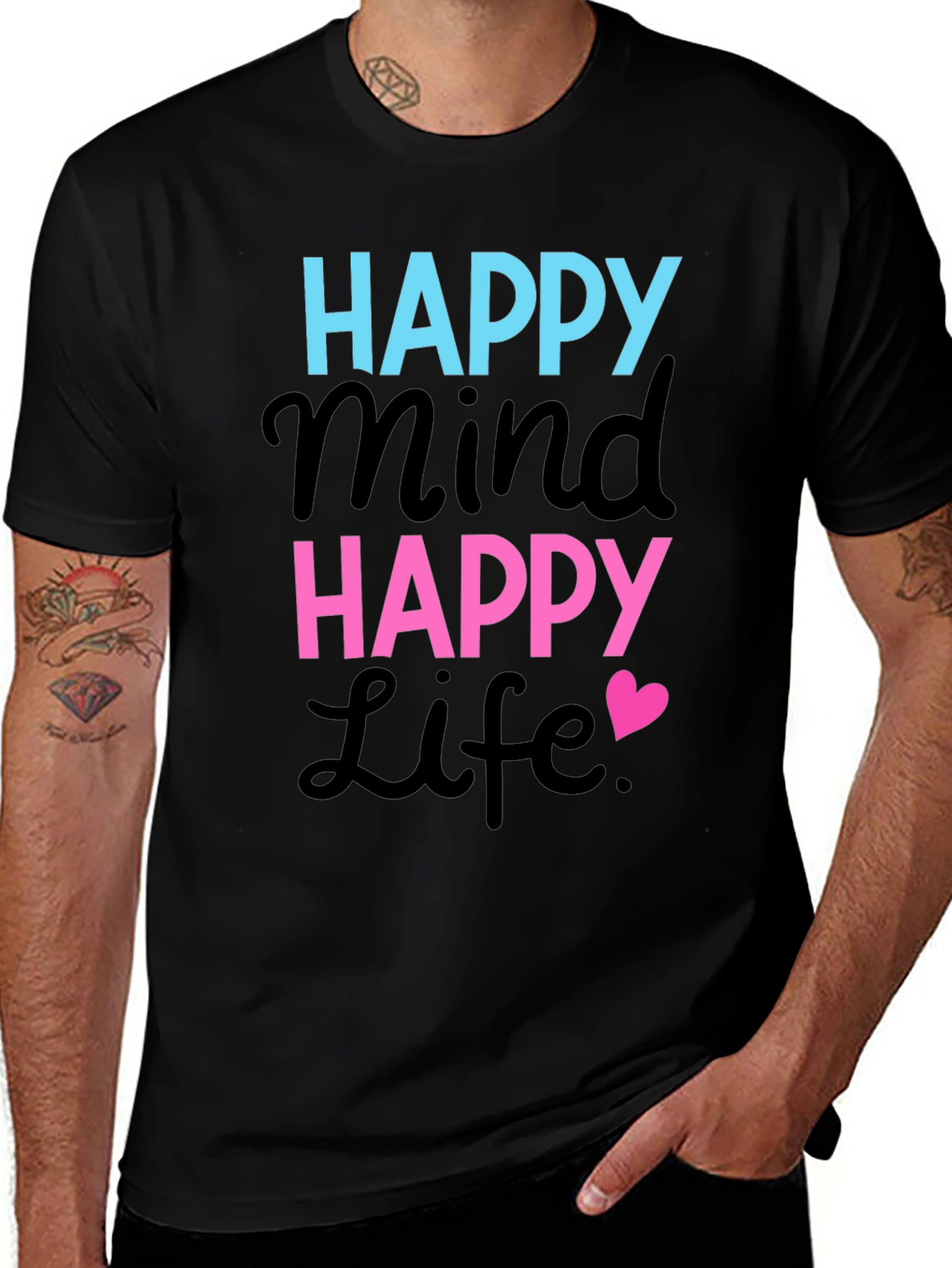 Variant 11 of Happy Mind Happy Life Graphic Tee
