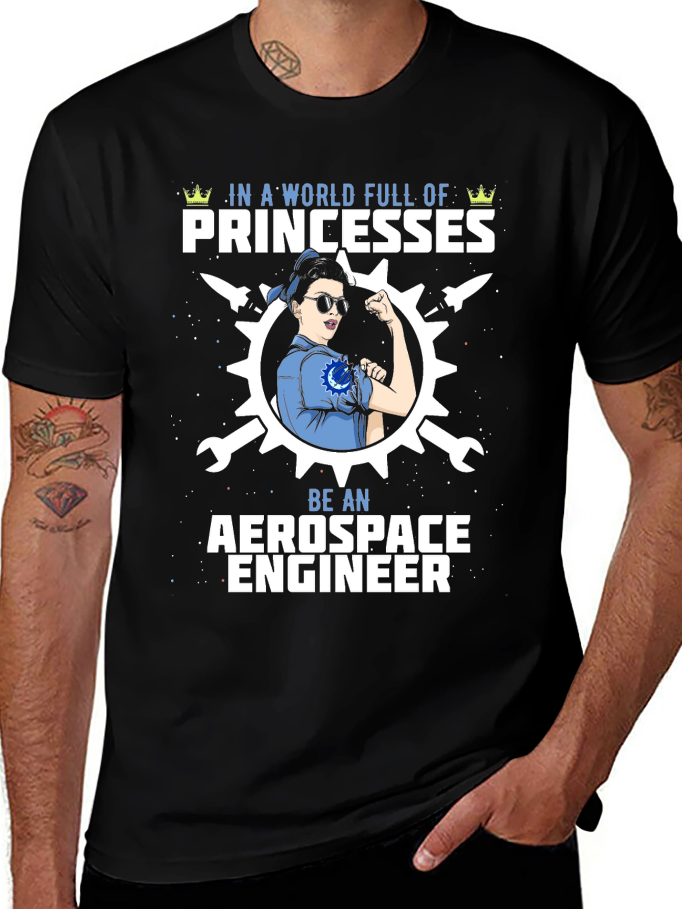 Variant 14 of Aerospace Engineer T-Shirt: Princesses Edition