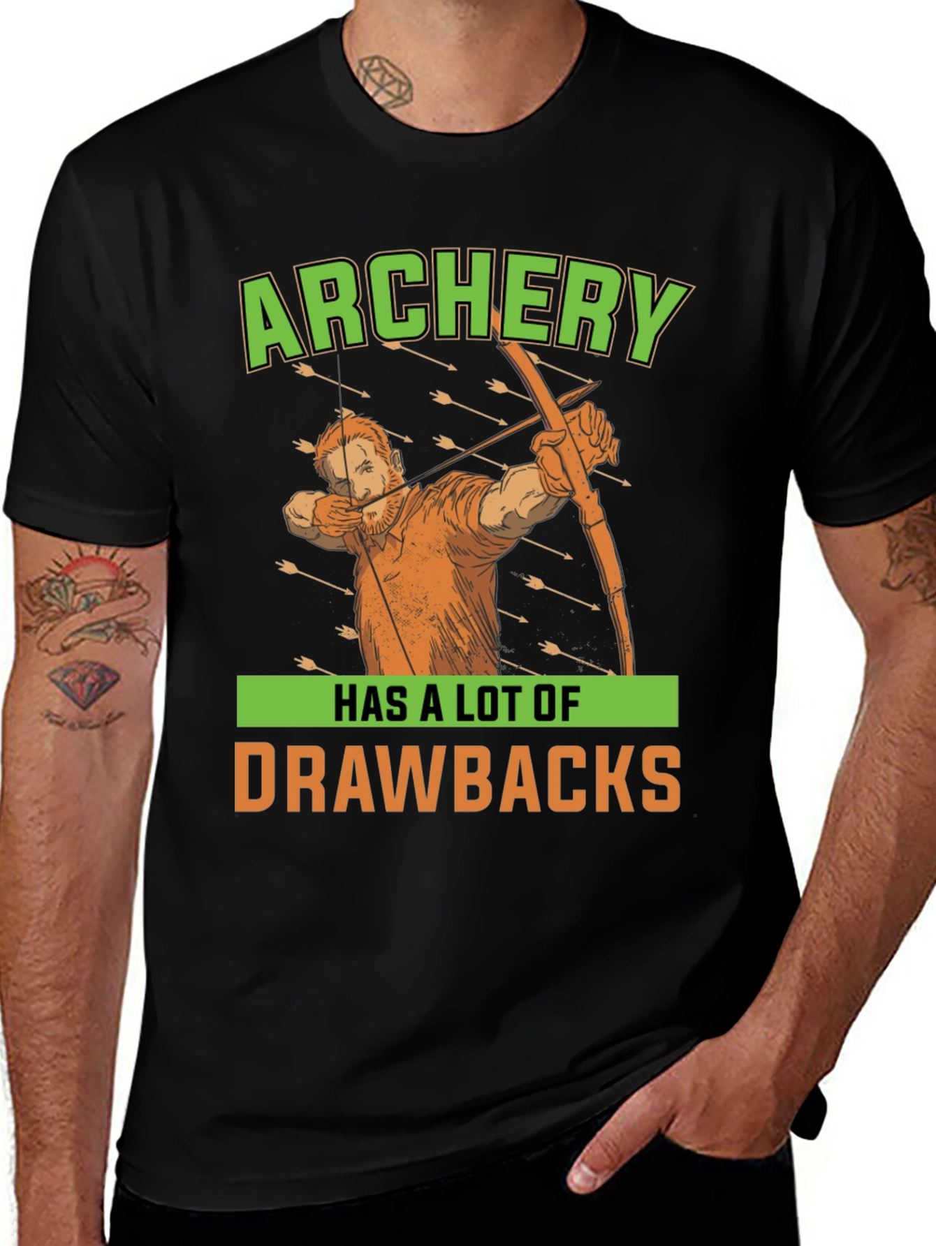 Variant 3 of Archery Drawbacks Graphic T-Shirt
