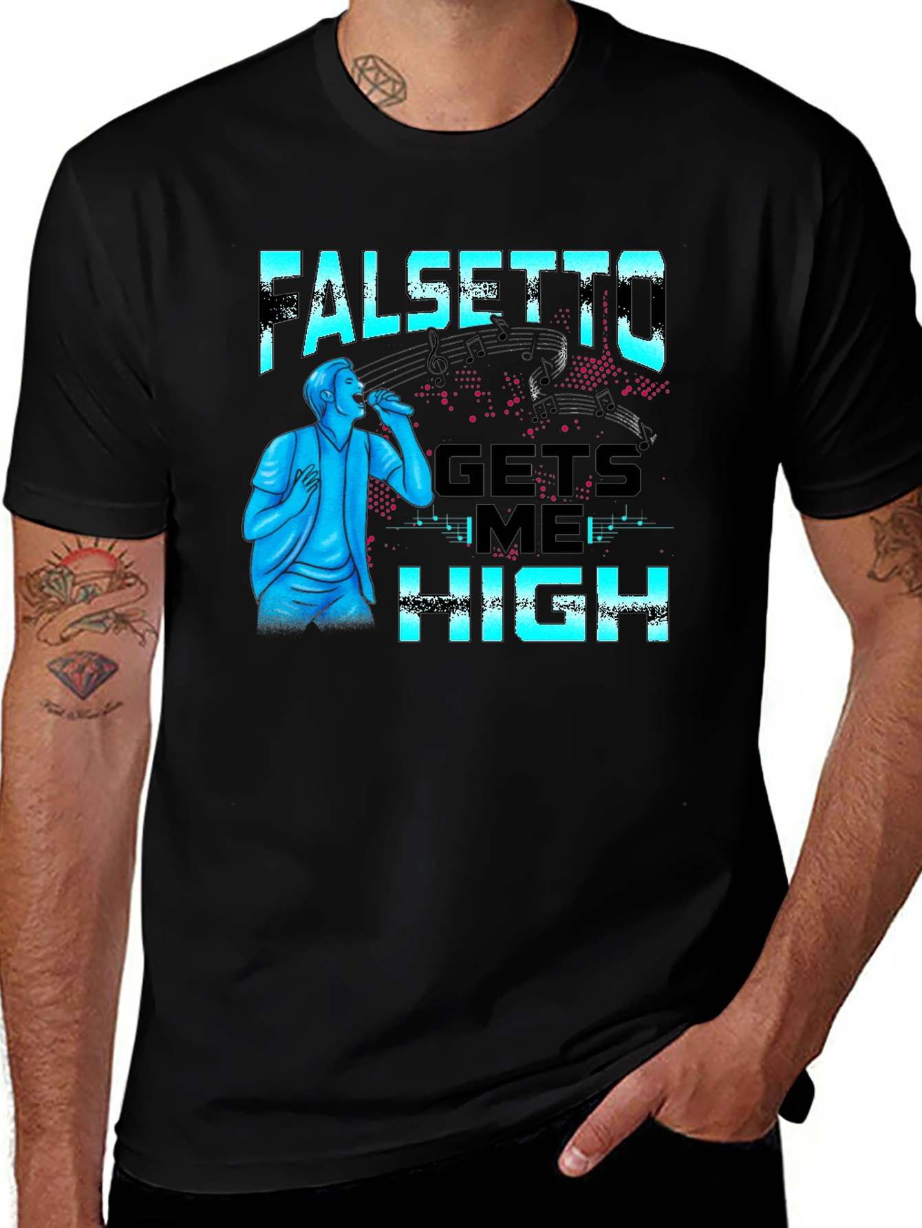 Variant 10 of Falsetto Gets Me High Graphic Tee