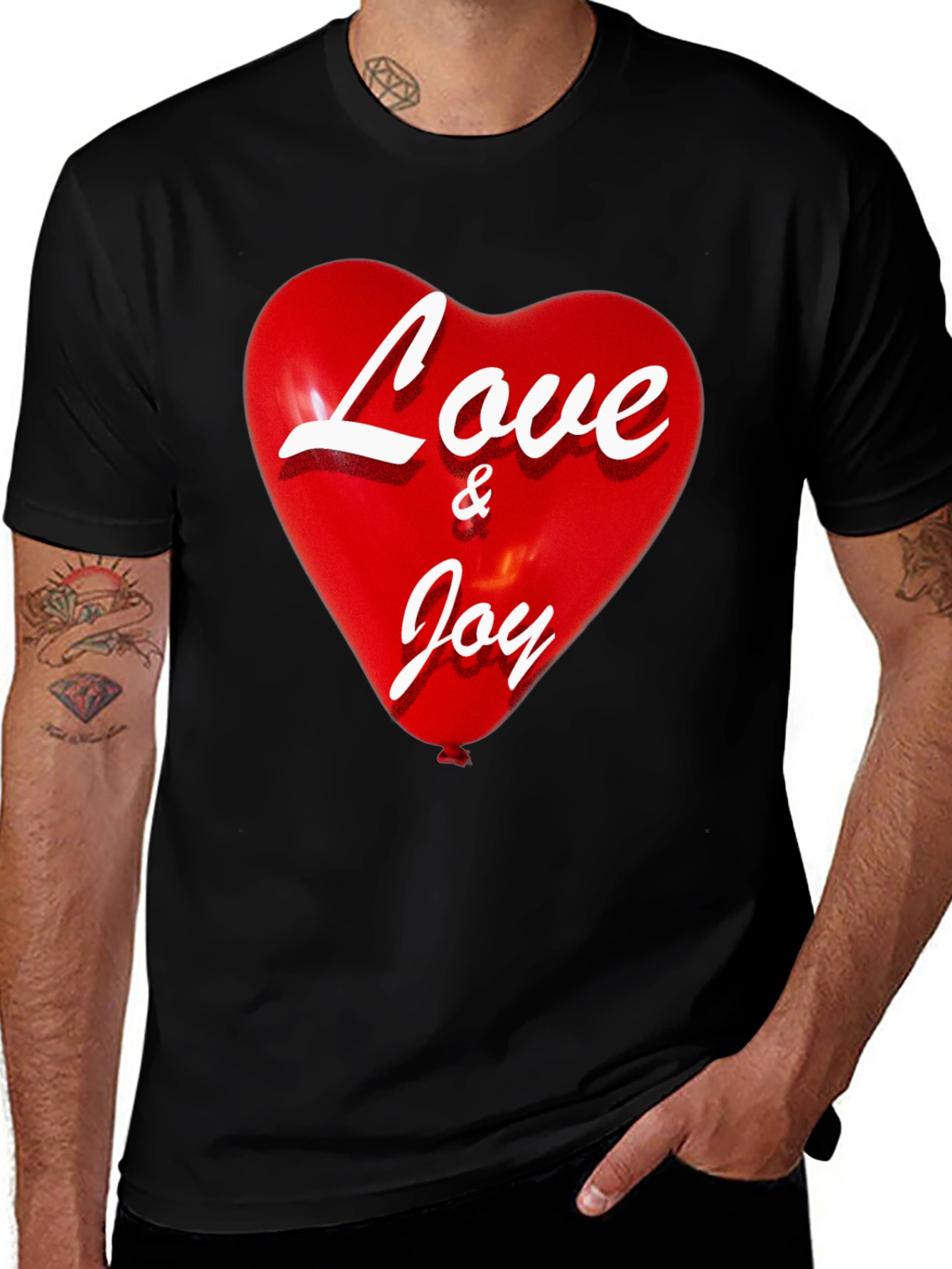 Variant 5 of Love & Joy Heart T-Shirt - Stylish Graphic Tee