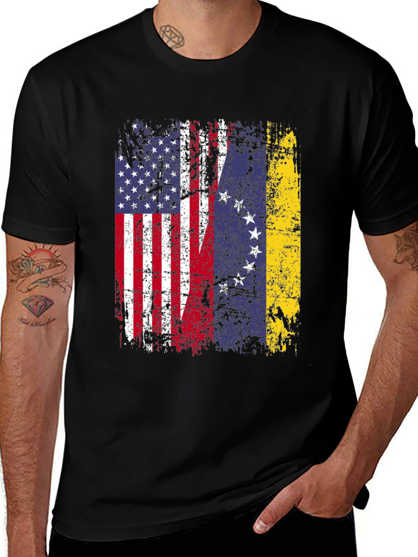 USA Venezuela Flag T-Shirt