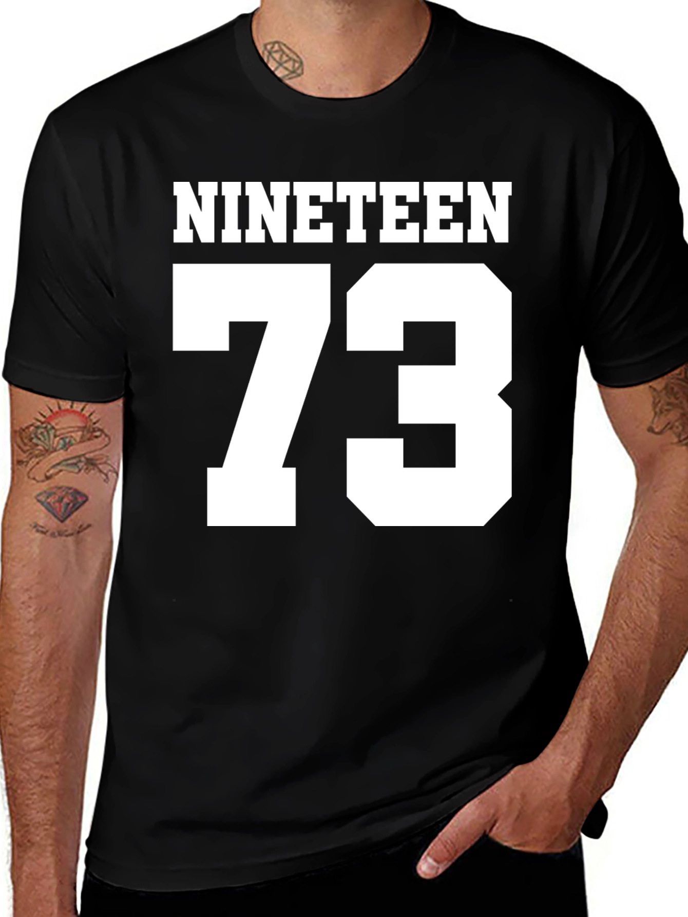 Variant 24 of Nineteen 73 Black Graphic Tee