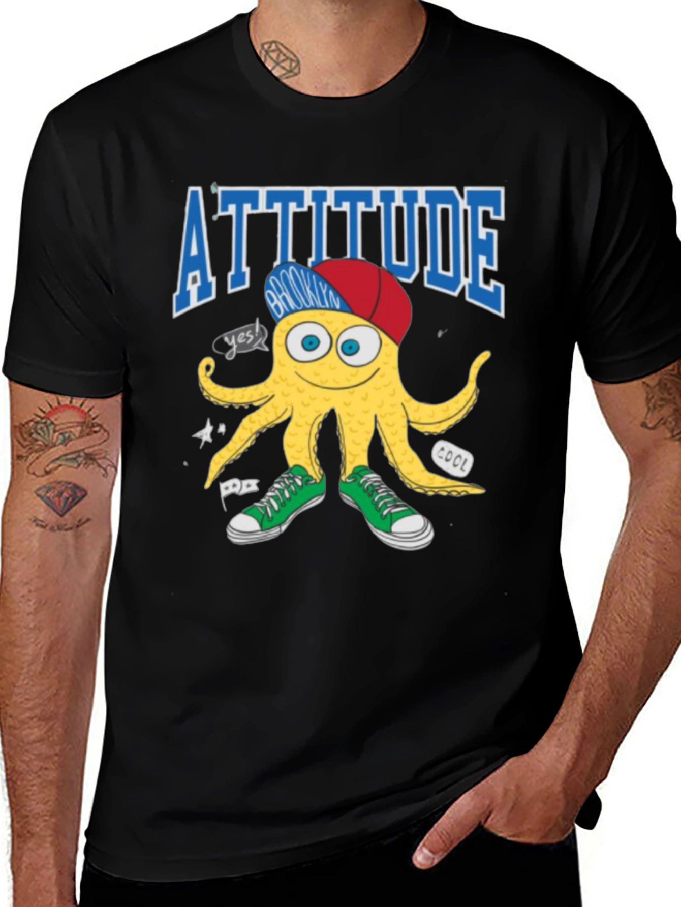 Variant 7 of Attitude Brooklyn Octopus Graphic Tee
