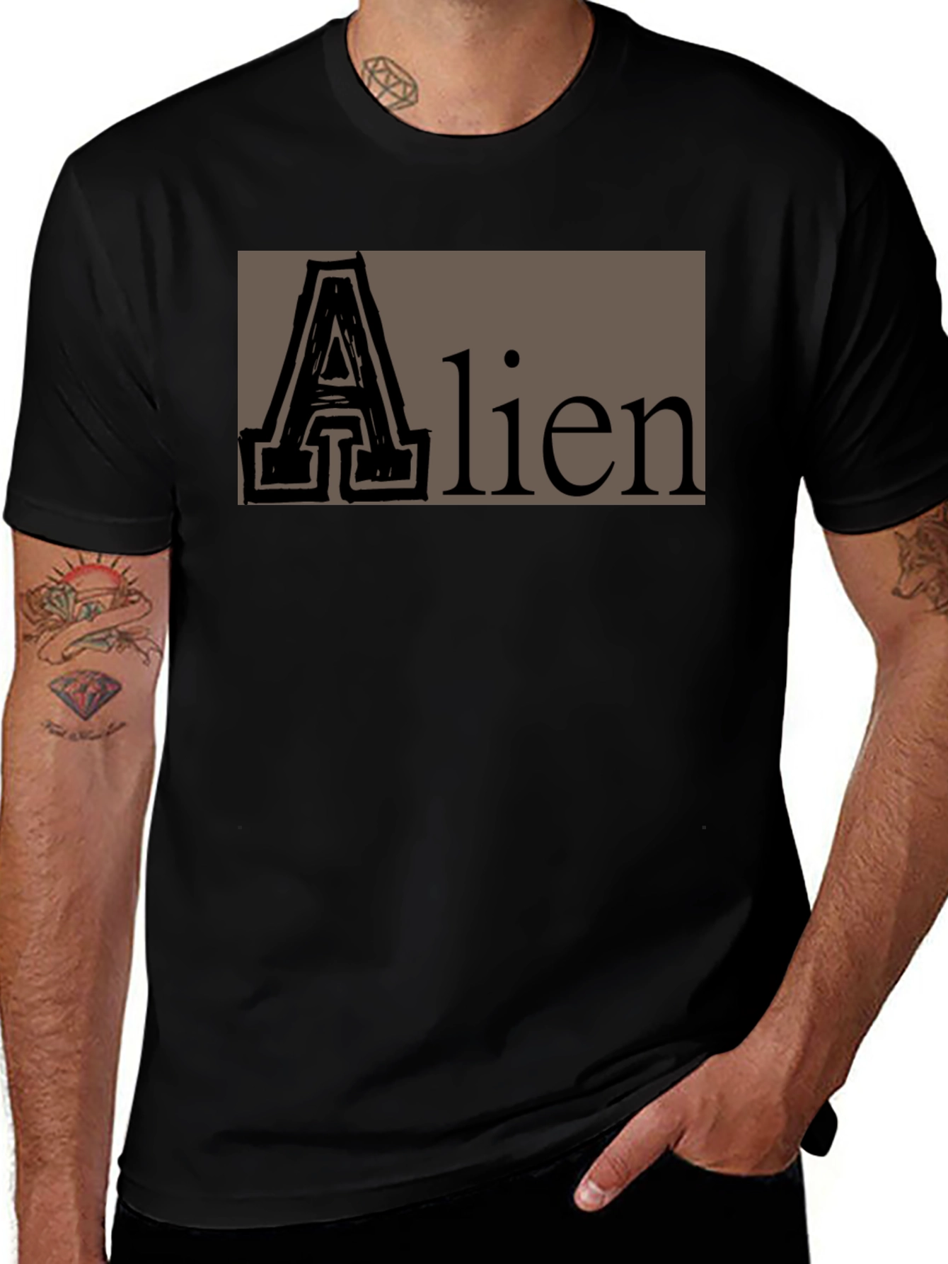 Variant 12 of Alien Graphic Tee - Casual Comfort, Unique Design