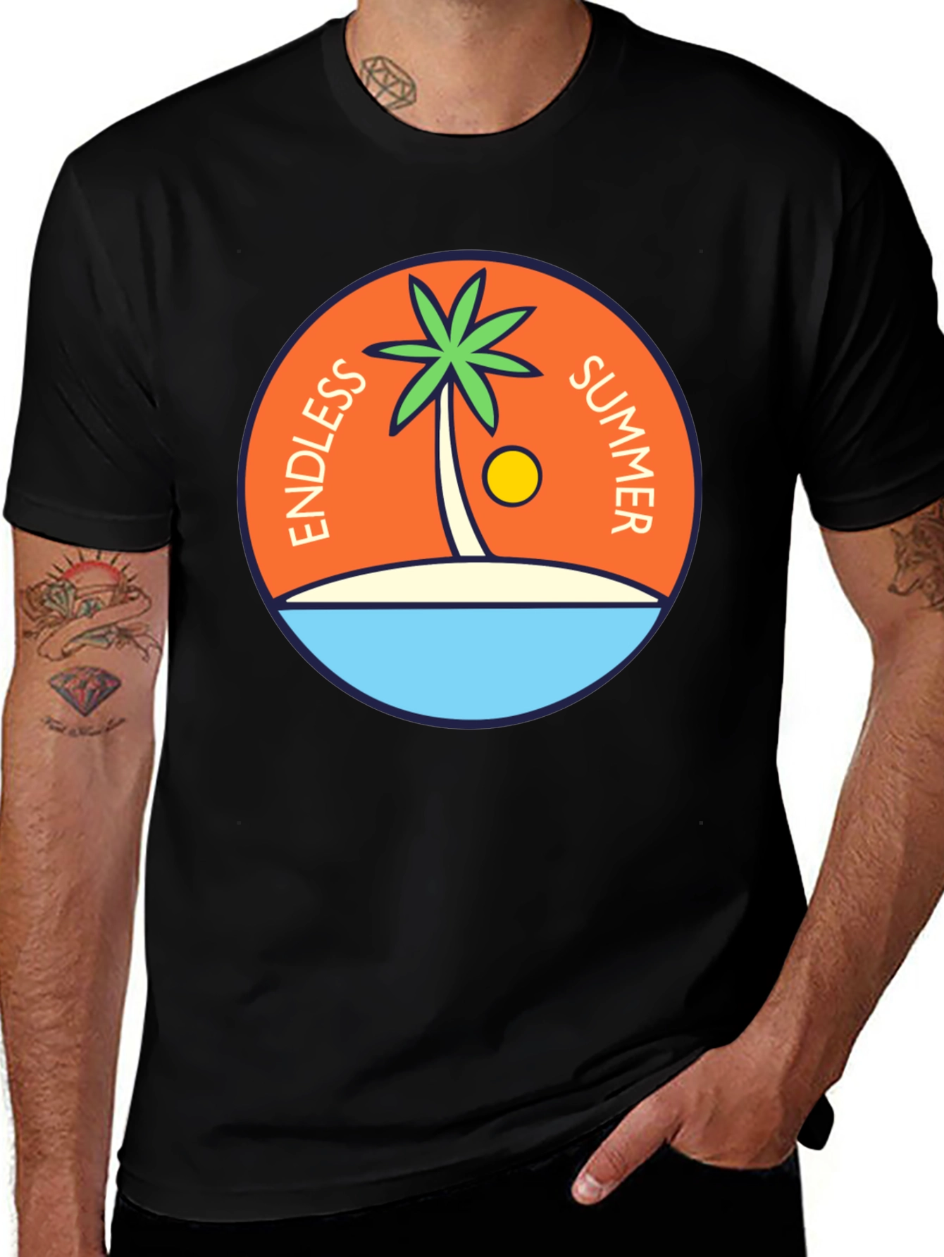 Variant 4 of Endless Summer Graphic T-Shirt - Black
