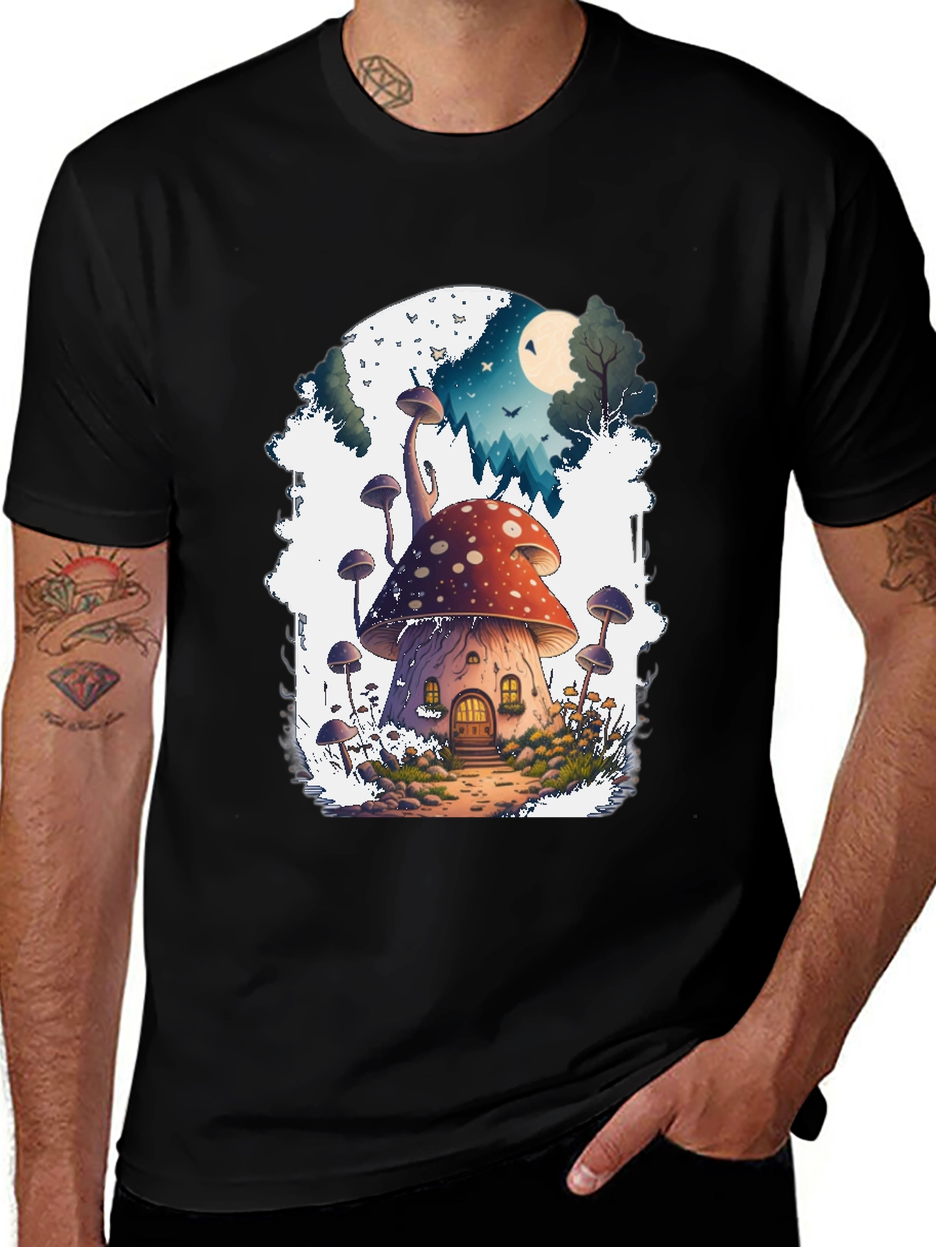 Variant 24 of Mushroom House Graphic Tee