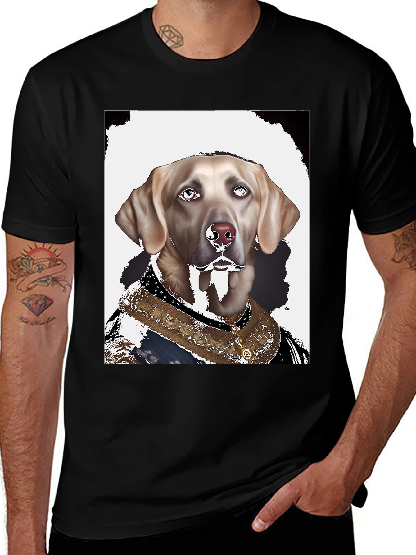 Variant 22 of Regal Dog Graphic Tee - Canine Royalty
