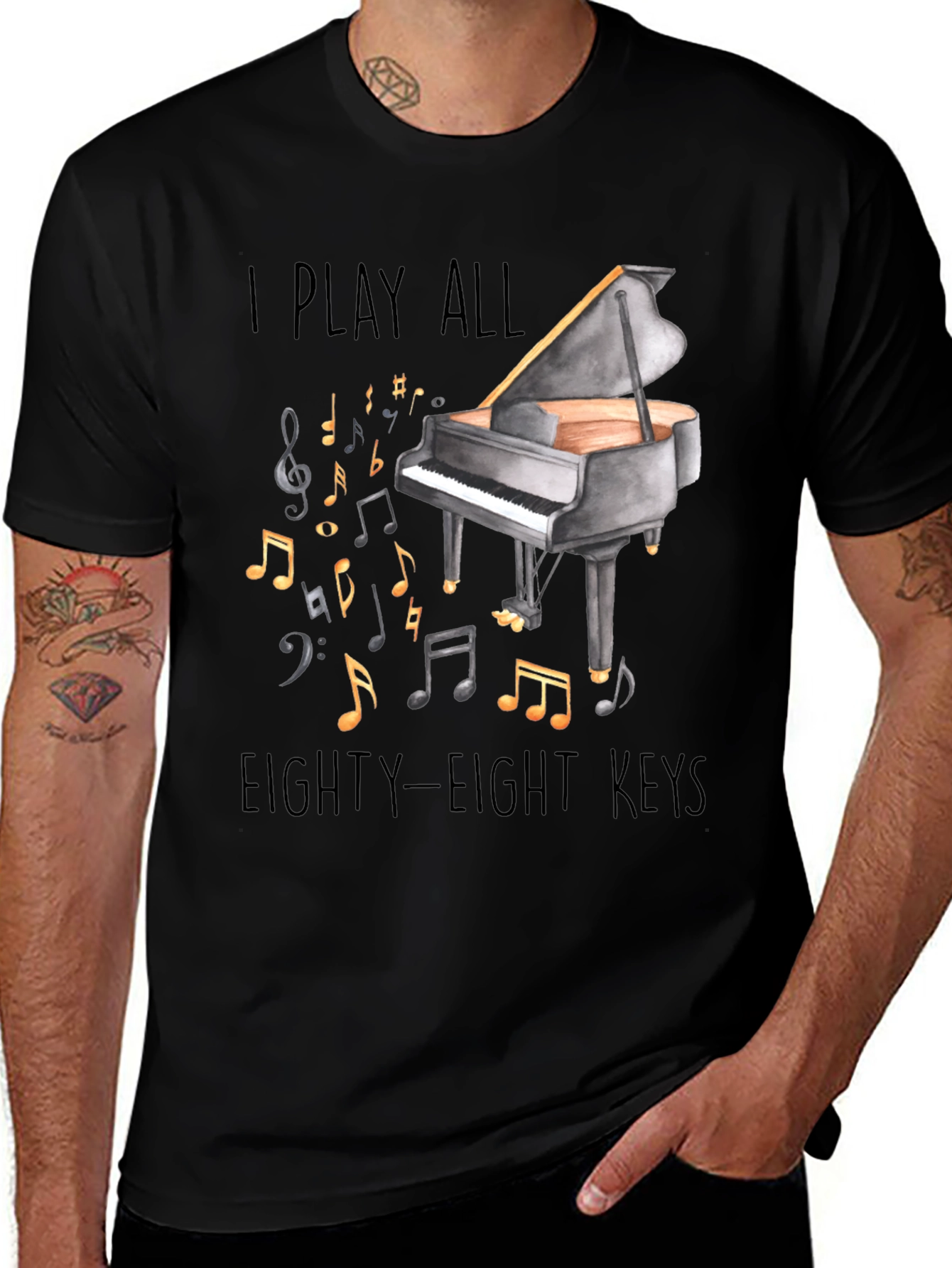 Variant 8 of I Play All Eighty-Eight Keys Graphic T-Shirt