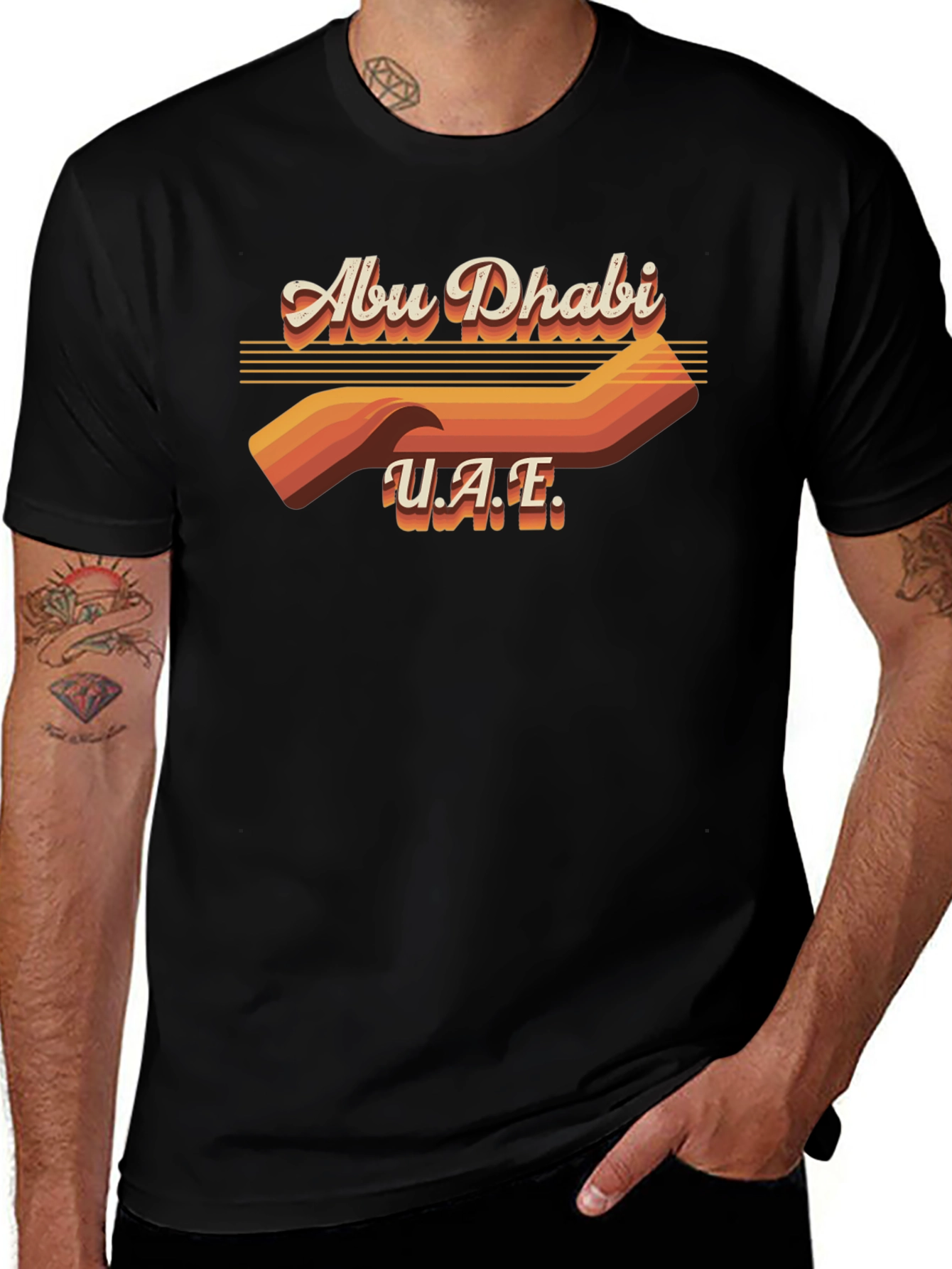 Abu Dhabi UAE Retro Graphic Tee