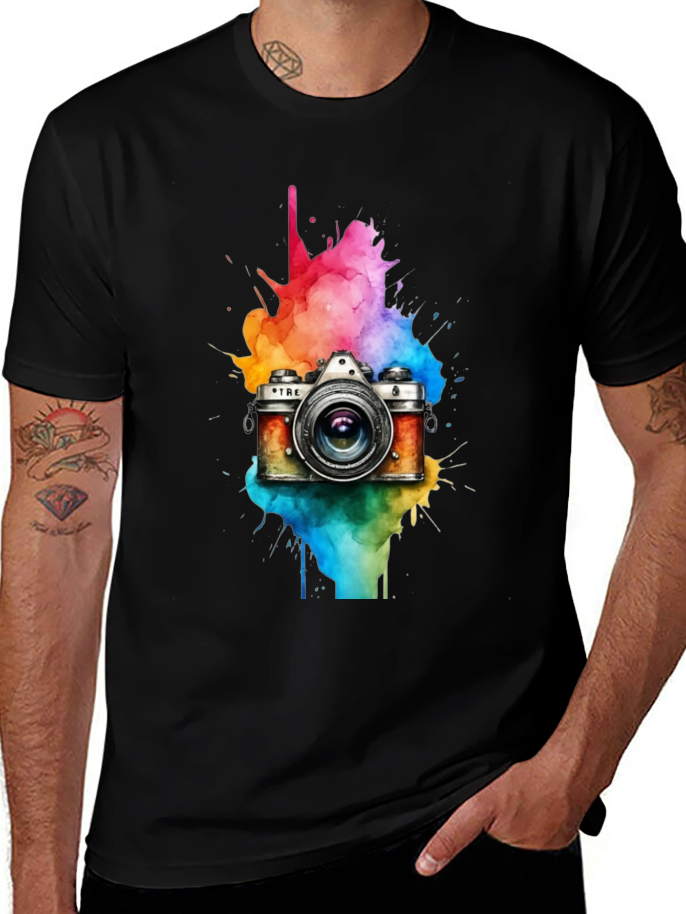 Variant 18 of Vintage Camera Watercolor Graphic Tee