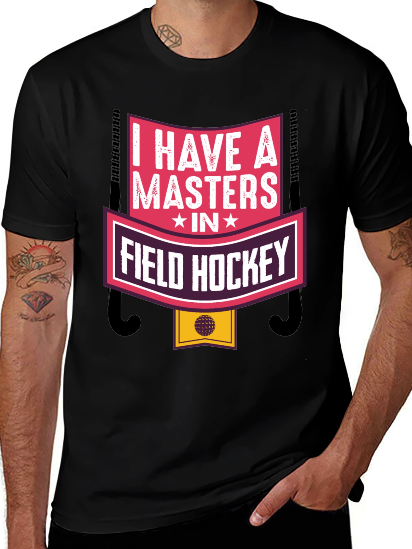 Variant 15 of I Have a Masters in Field Hockey T-Shirt