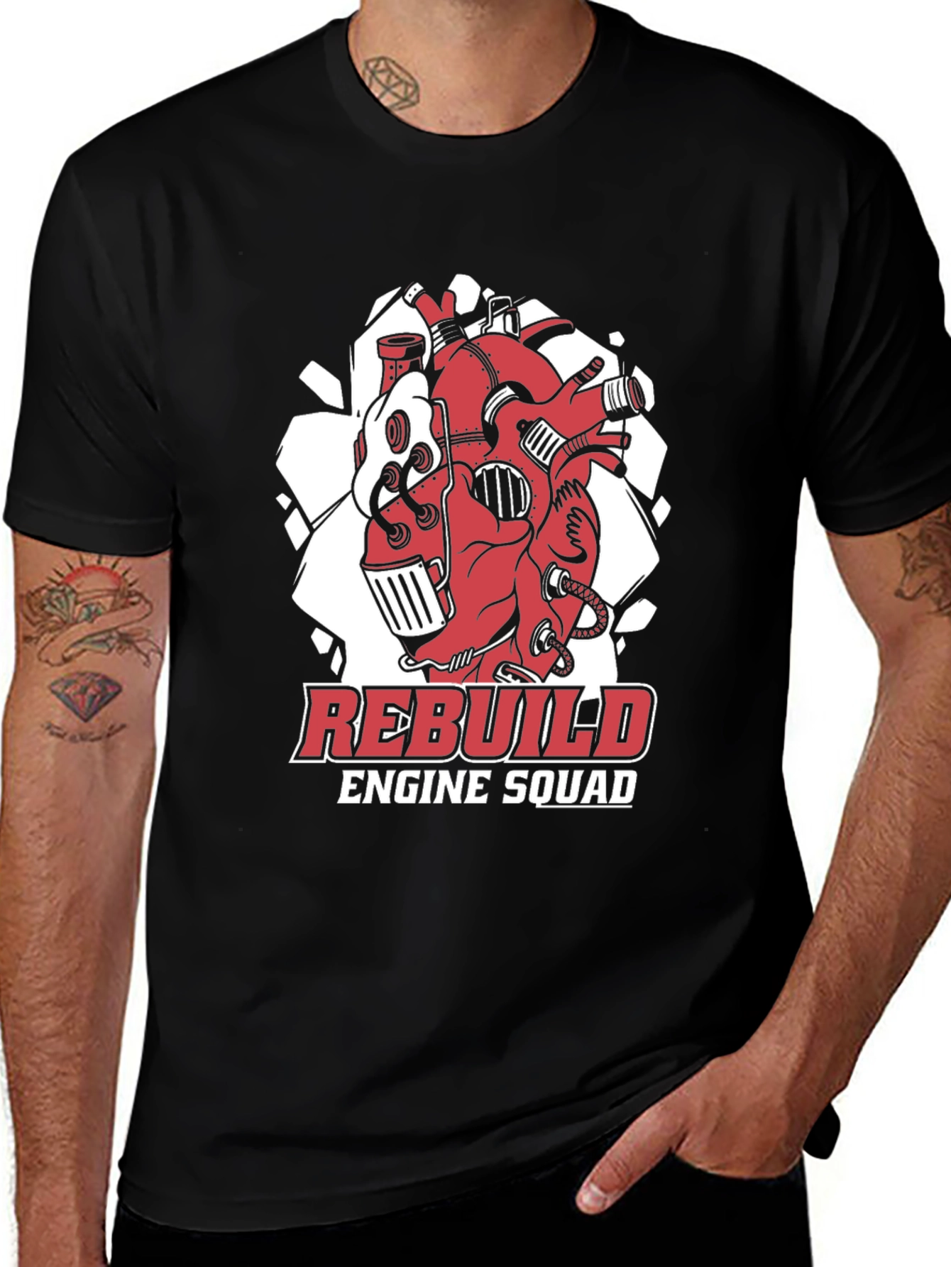 Variant 20 of Rebuild Engine Squad Black T-Shirt