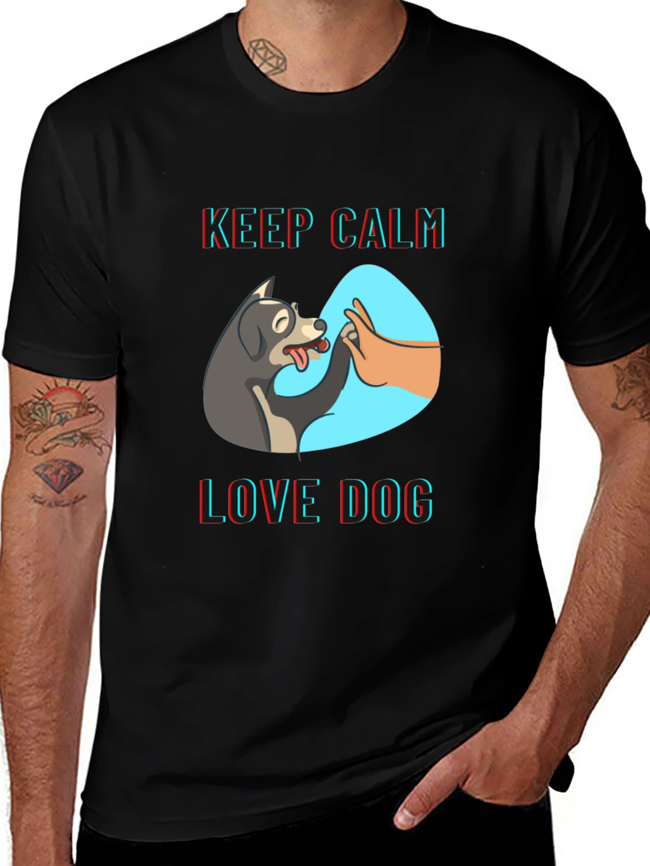 Variant 18 of Keep Calm Love Dog T-Shirt | Unique Design