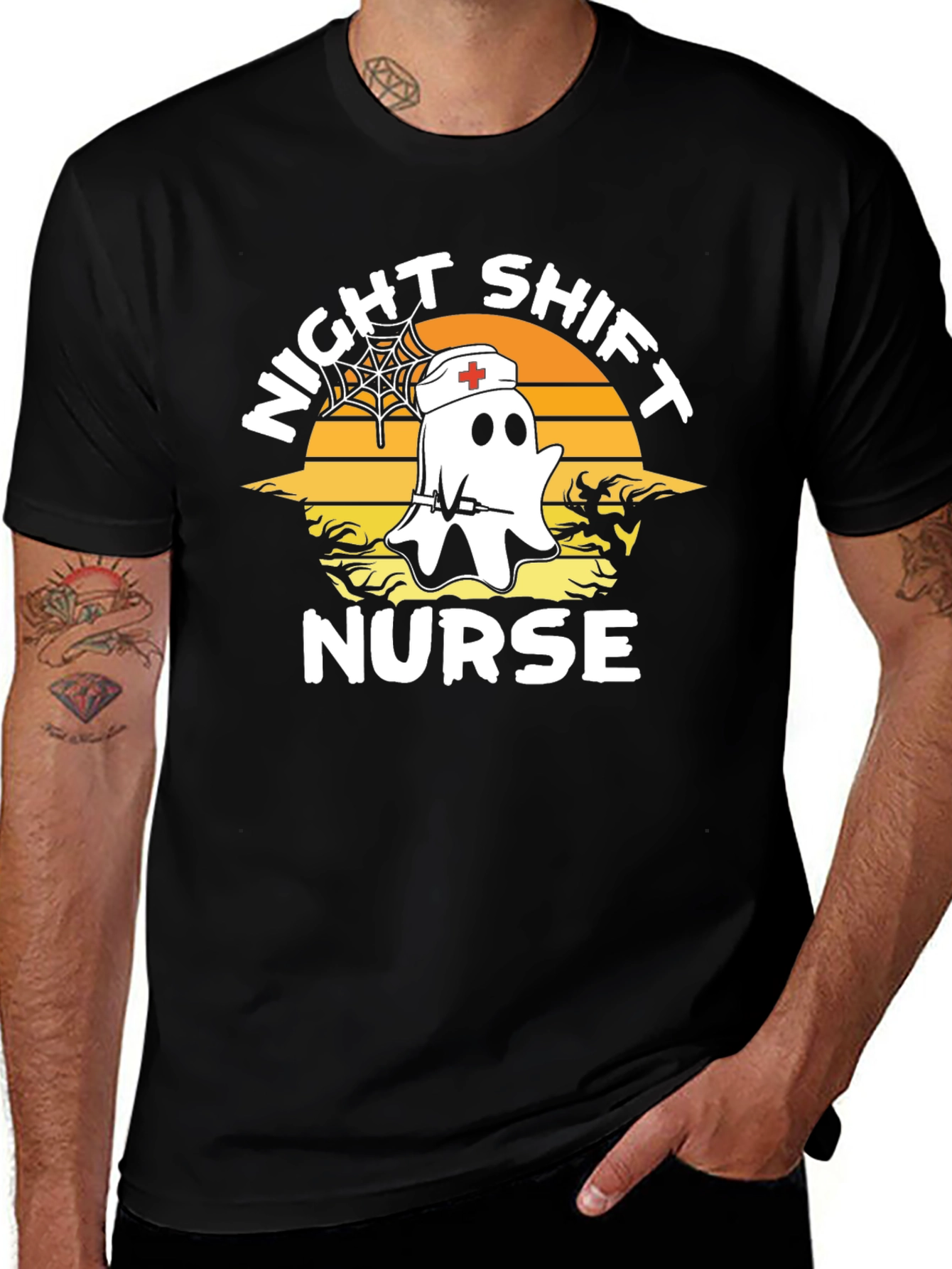 Night Shift Nurse Ghost Halloween T-Shirt