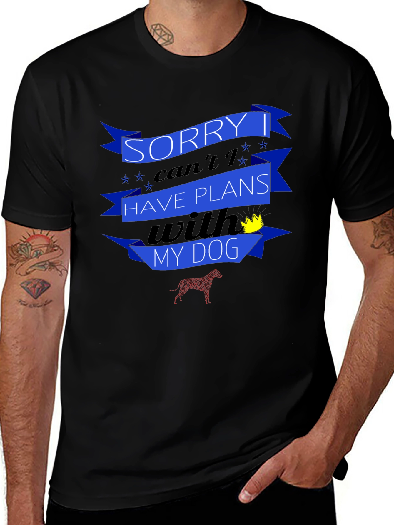 Variant 13 of Sorry I Have Plans With My Dog Graphic Tee