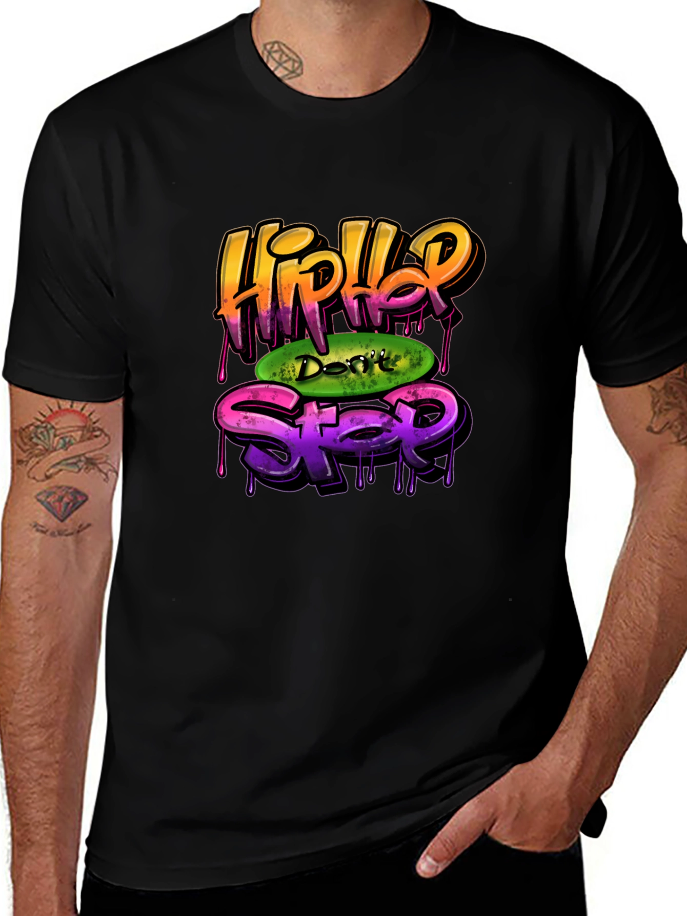 Variant 3 of Hip Hop Don't Stop Graphic T-Shirt