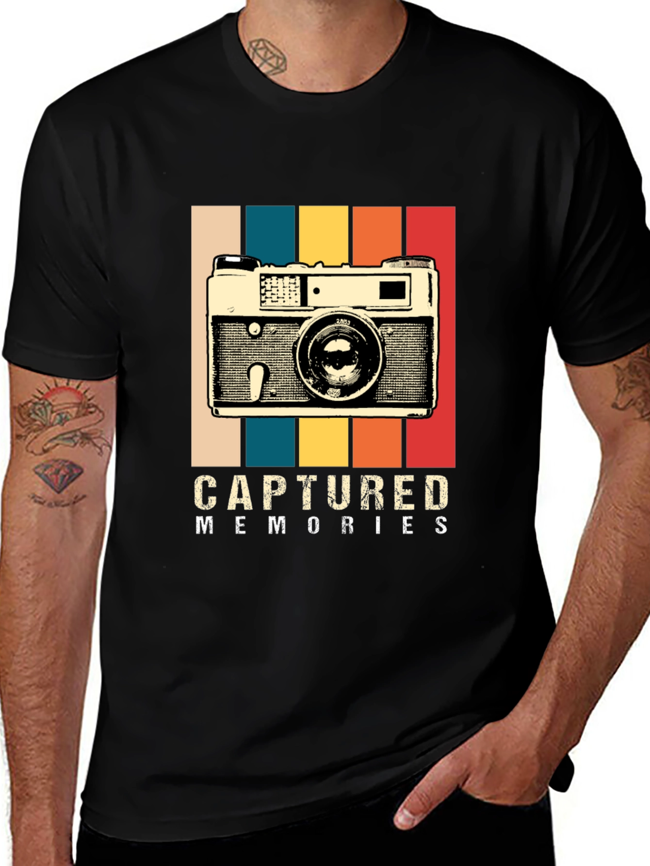 Variant 7 of Captured Memories Retro Camera Graphic T-Shirt