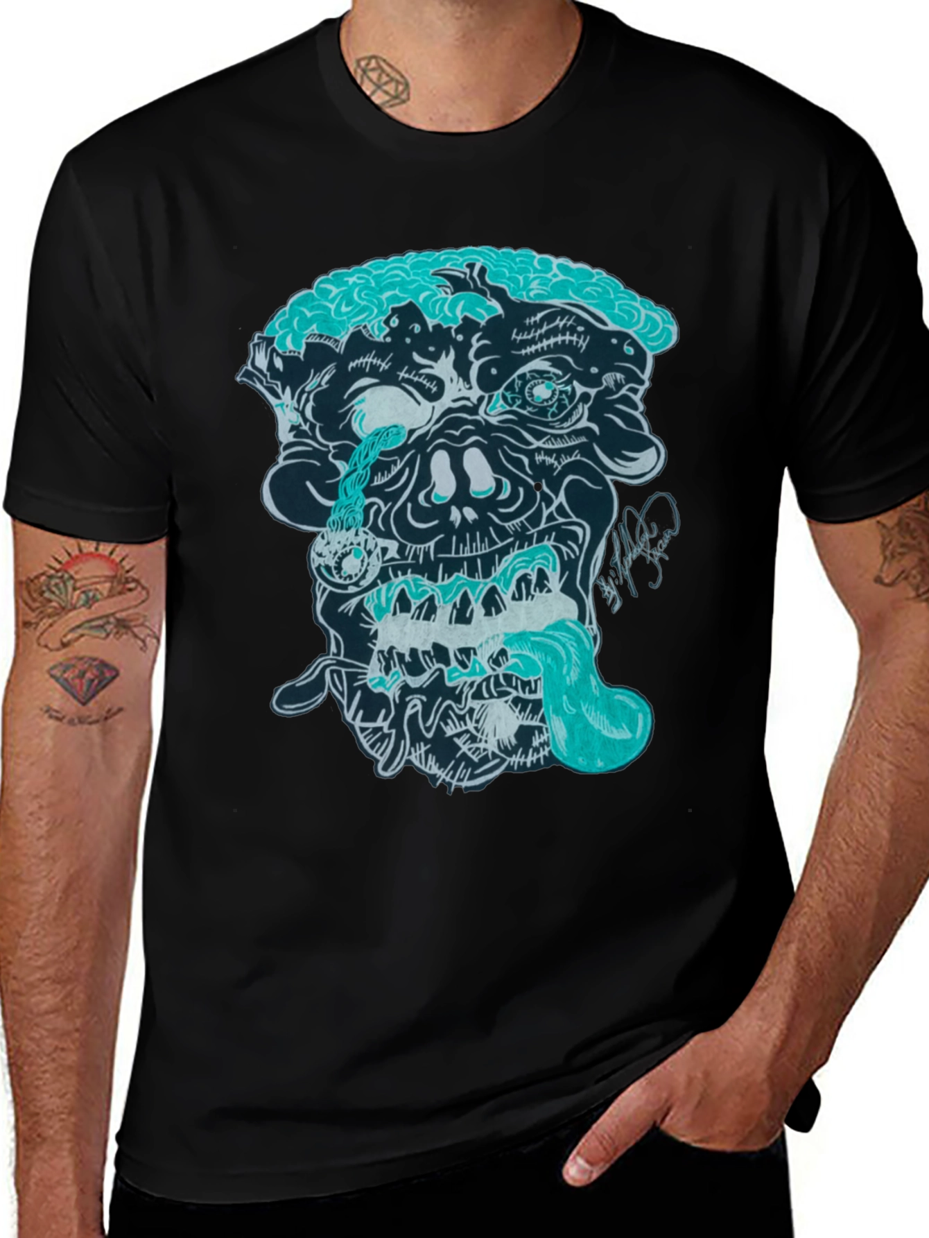 Variant 12 of Zombie Graphic Print T-Shirt