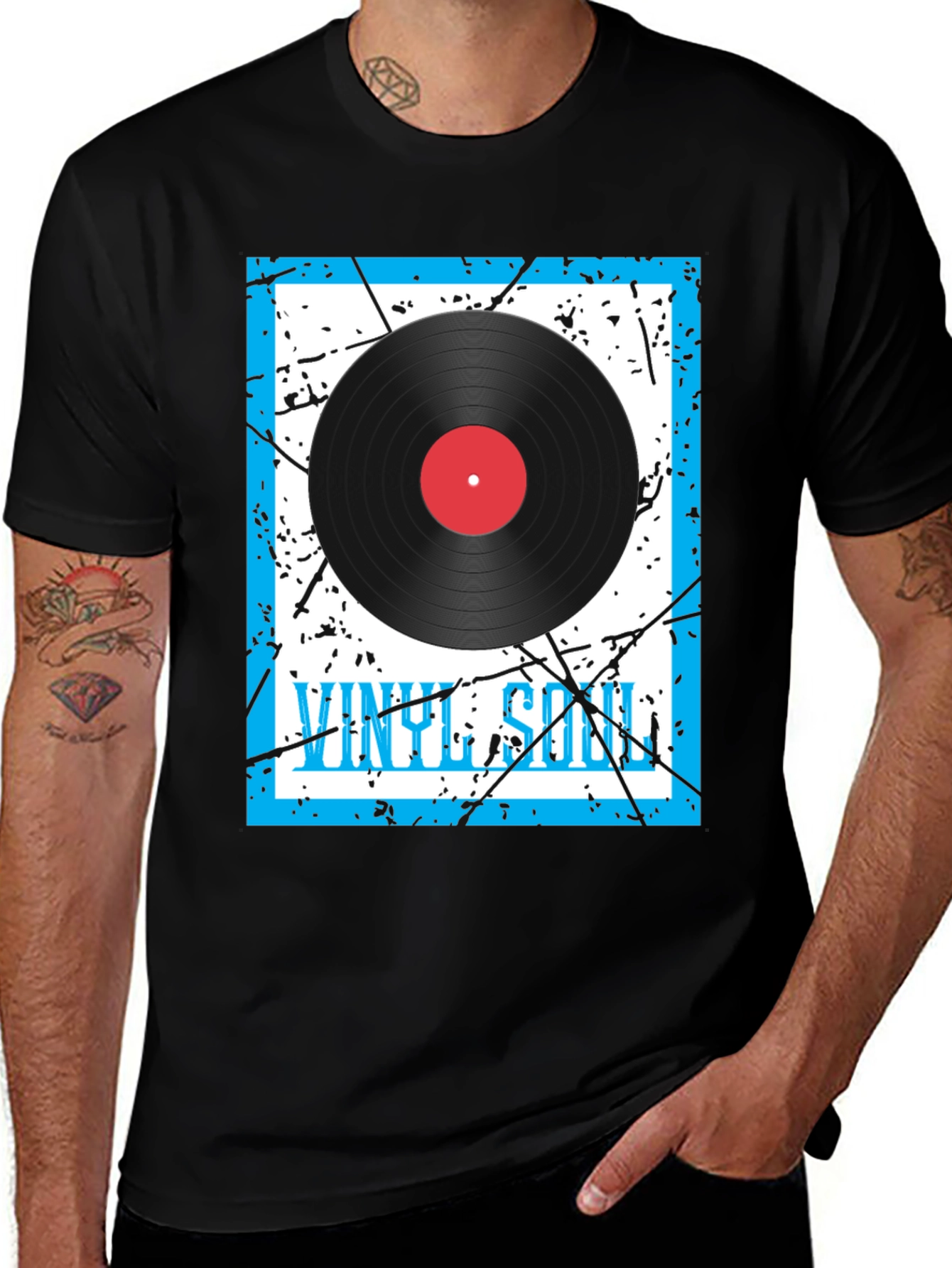 Variant 3 of Vinyl Soul Graphic Tee - Music Lover T-Shirt