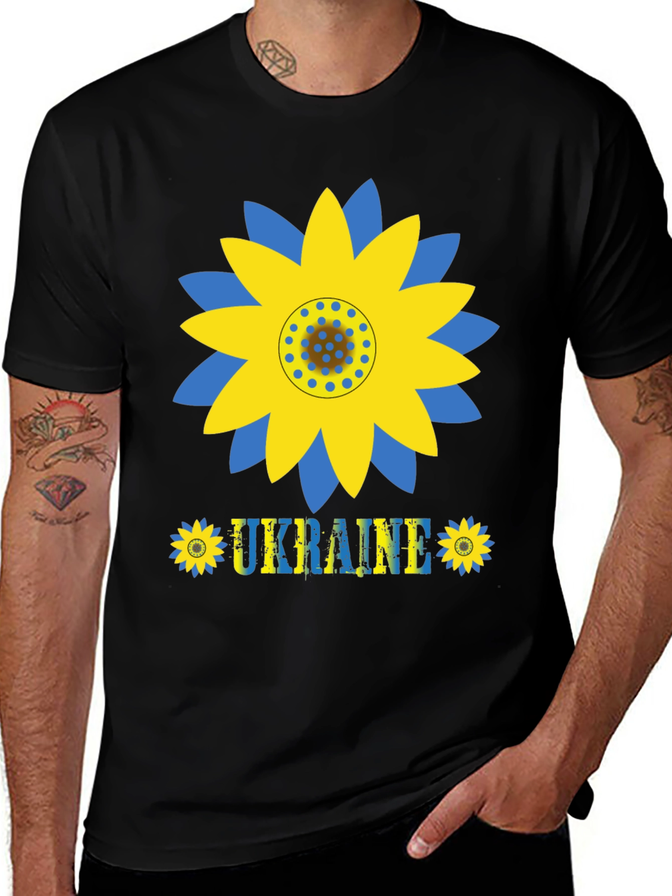 Ukraine Sunflower Graphic T-Shirt