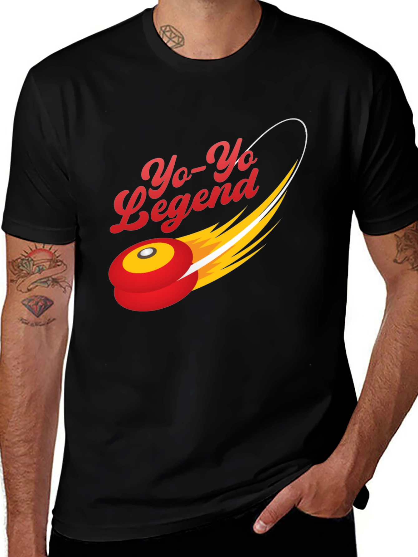 Variant 3 of Yo-Yo Legend Graphic Tee - Black Cotton Blend