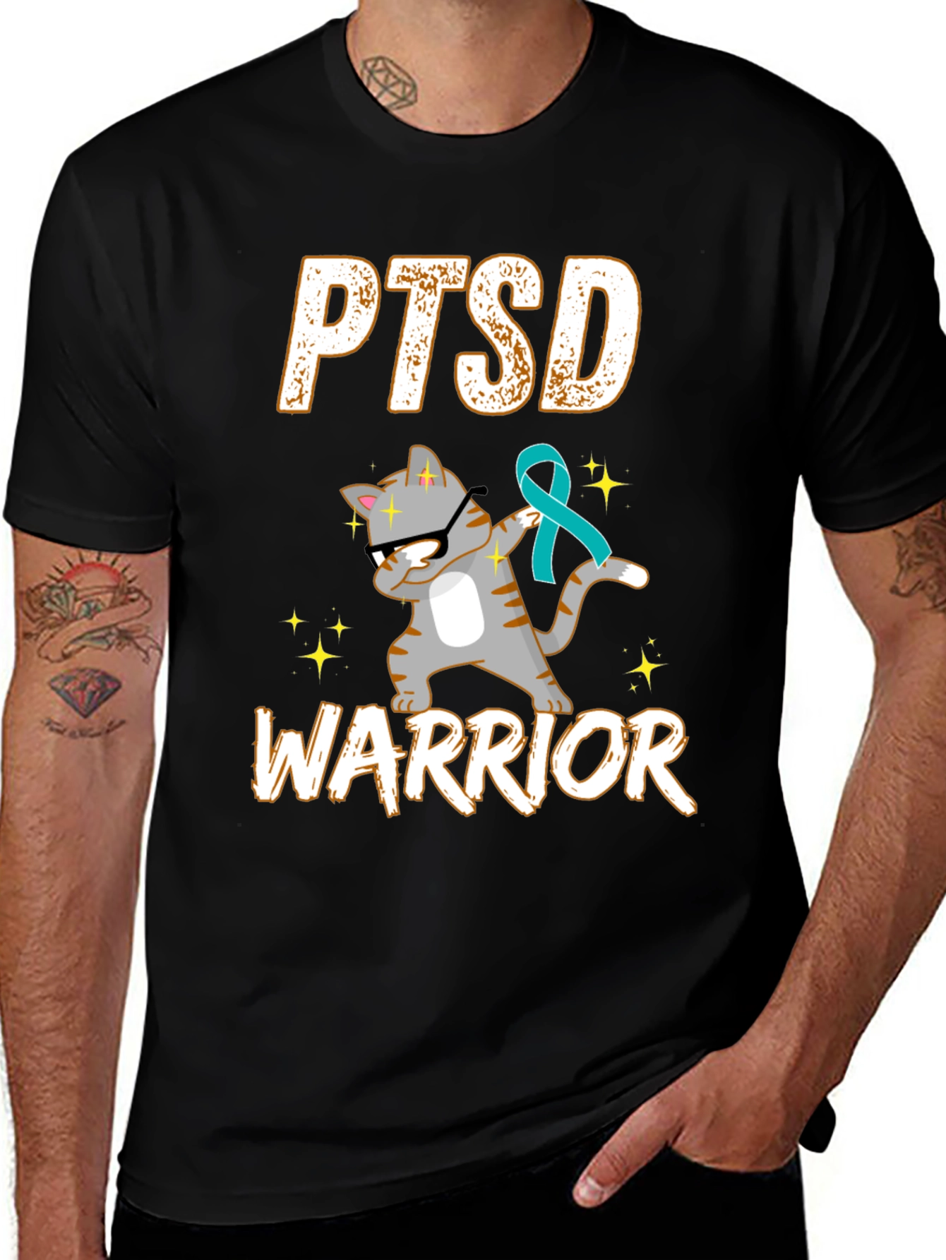 PTSD Warrior Cat T-Shirt