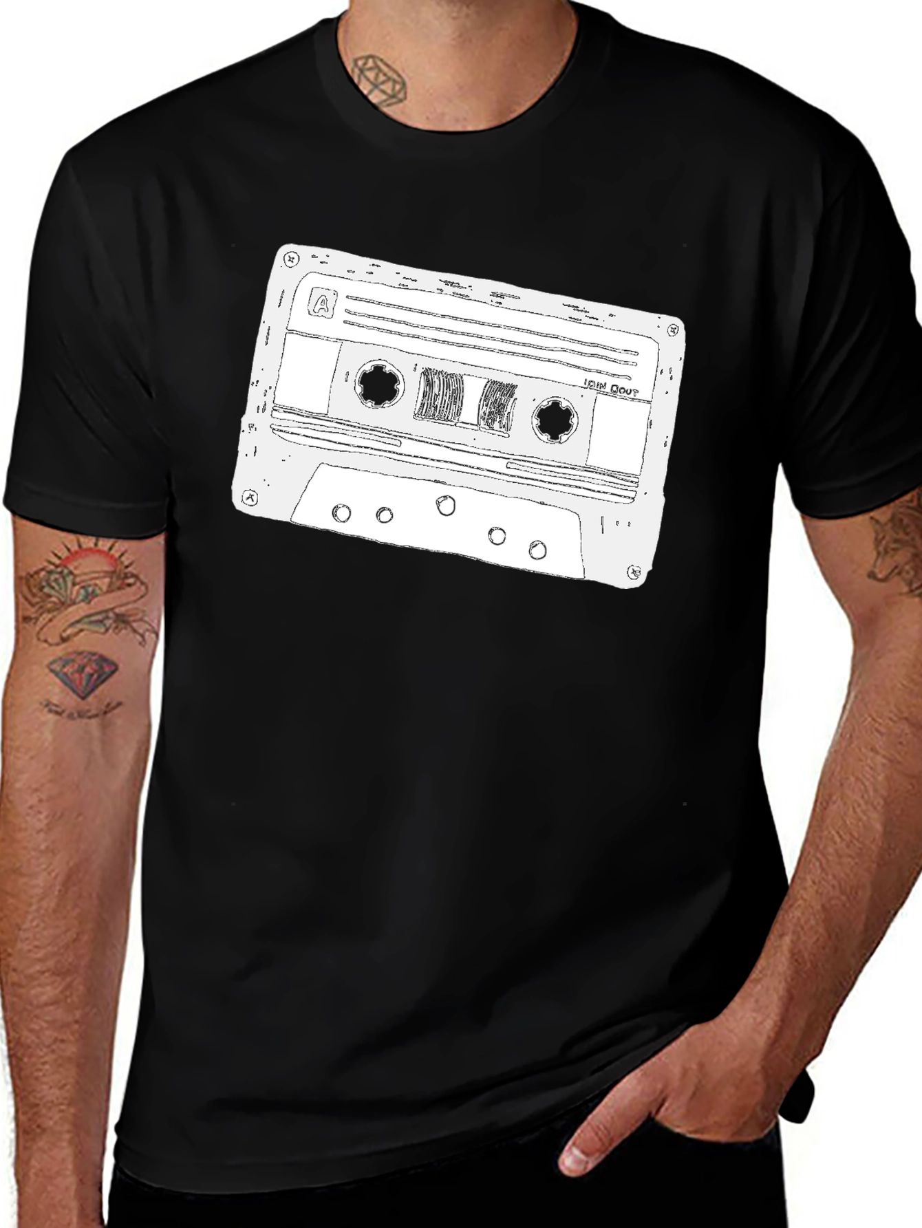 Variant 4 of Retro Cassette Tape Graphic T-Shirt