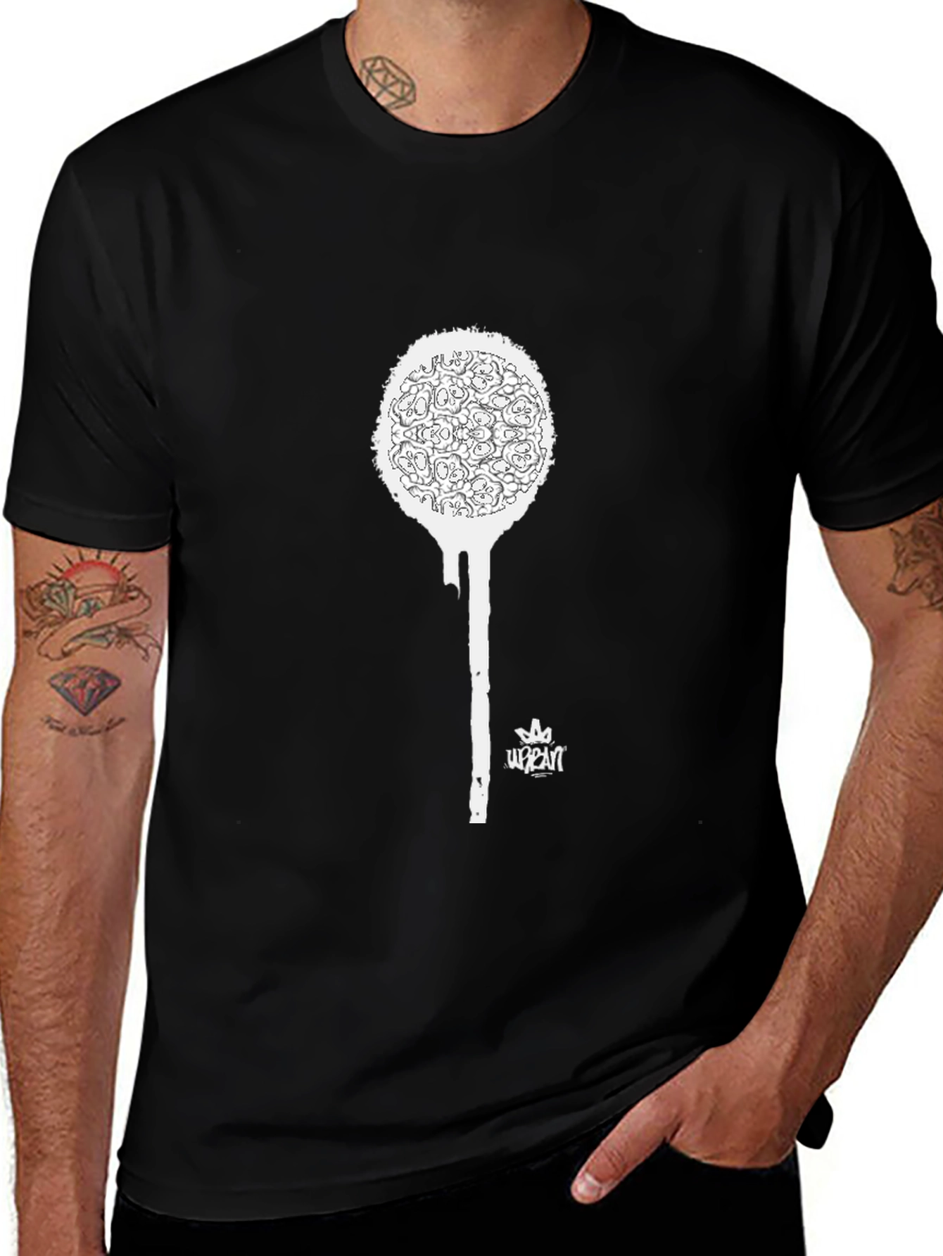 Variant 7 of Urban Graffiti Brain T-Shirt - Unique Street Style