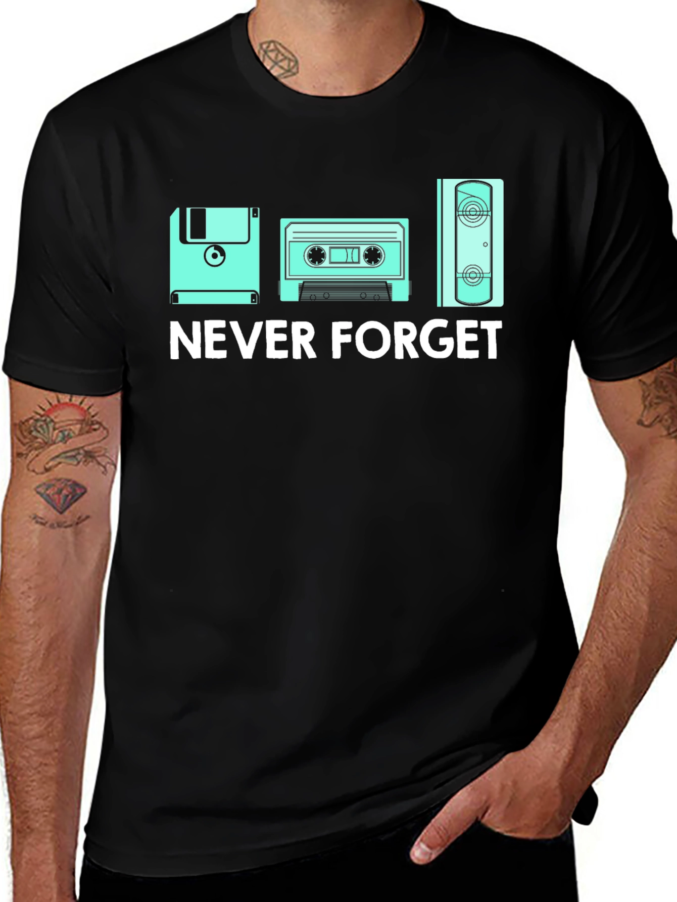 Variant 15 of Never Forget Retro Tech T-Shirt