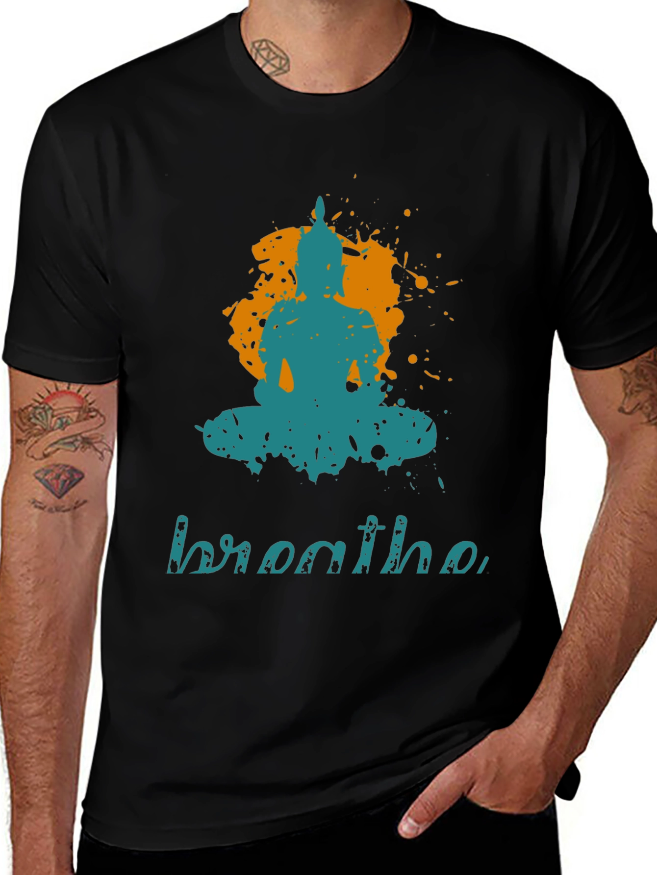 Breathe Buddha Graphic Tee - Yoga Zen Style