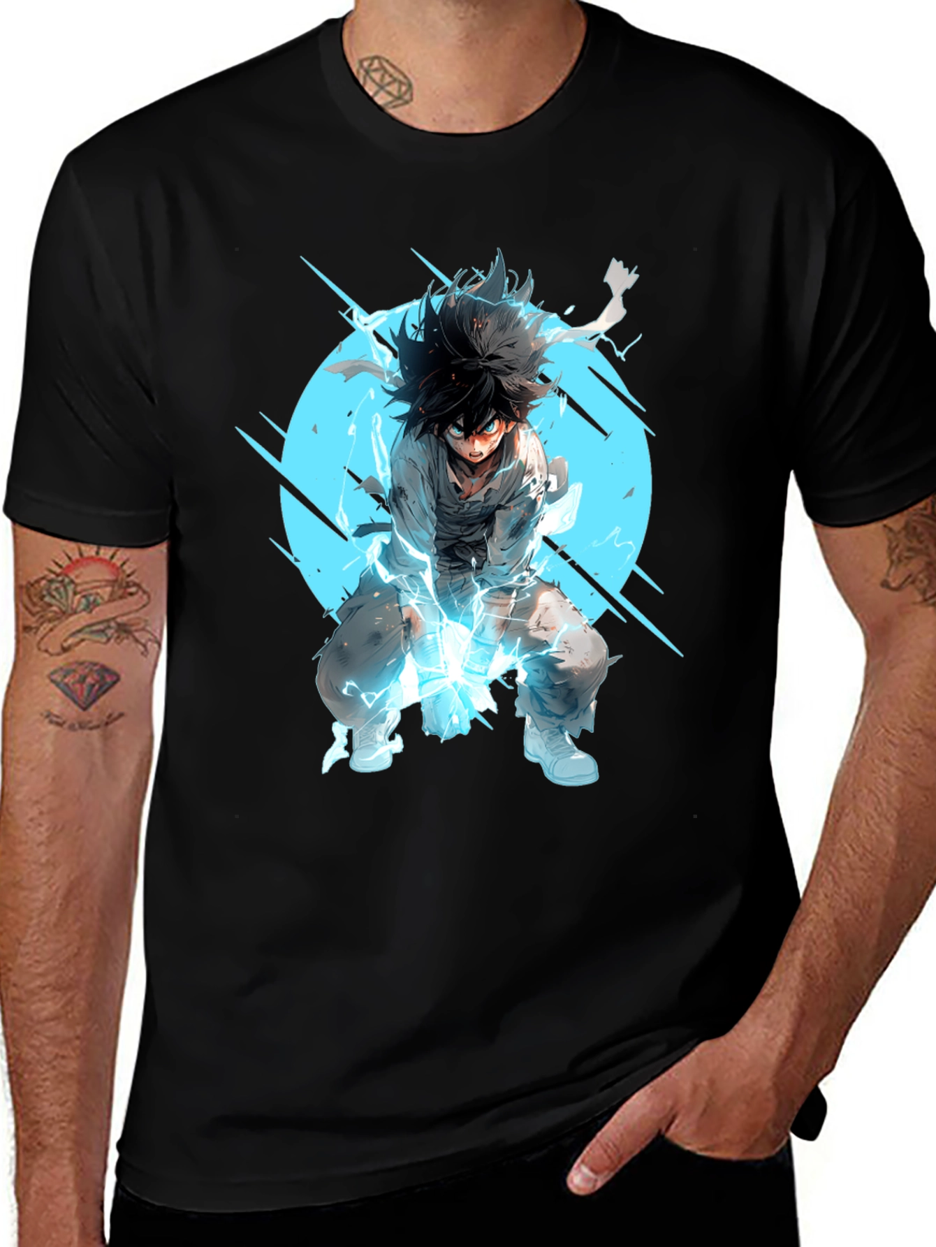 Variant 17 of Anime Hero Black T-Shirt