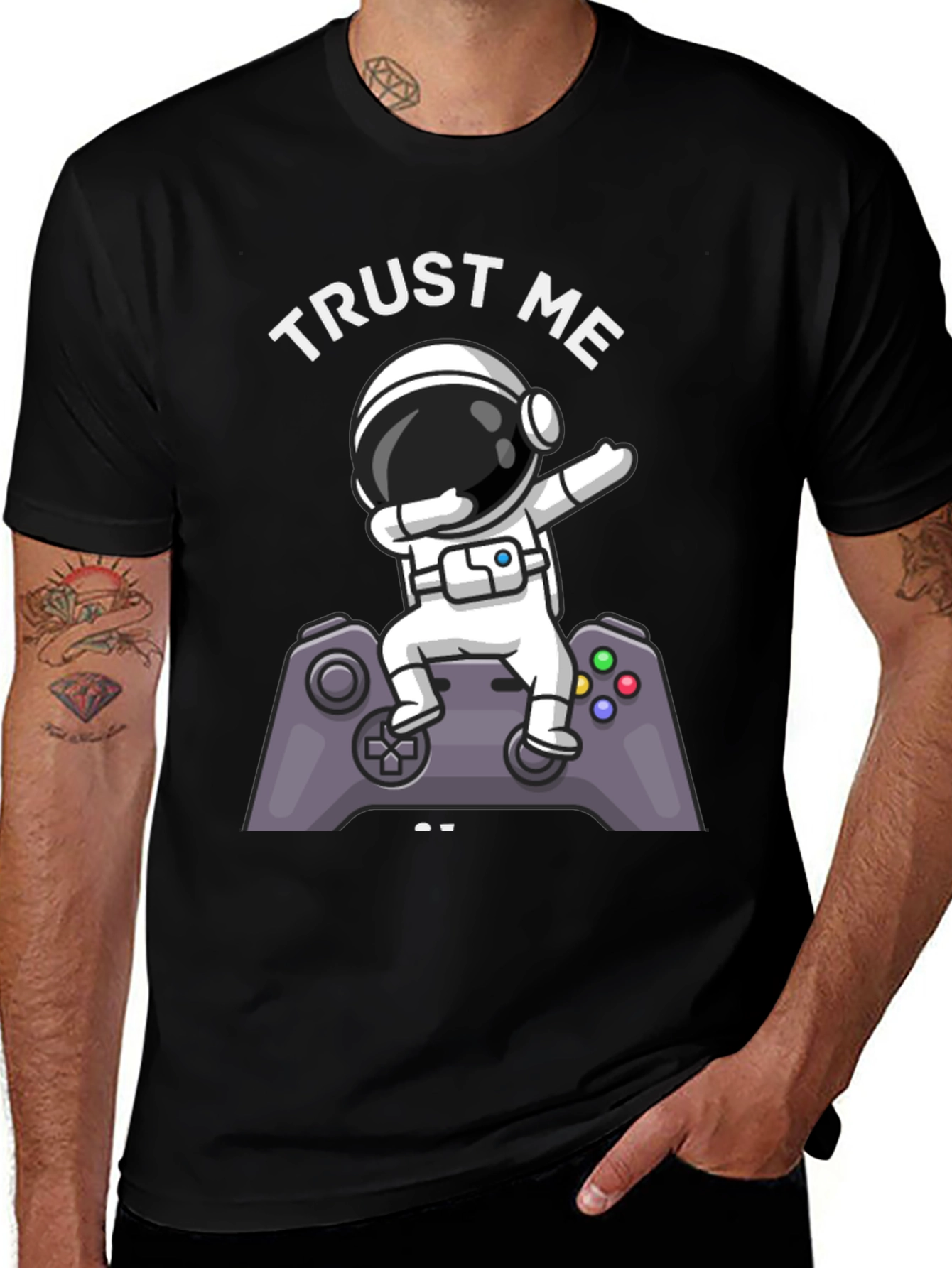 Variant 29 of Astronaut Gamer Graphic Tee - Trust Me