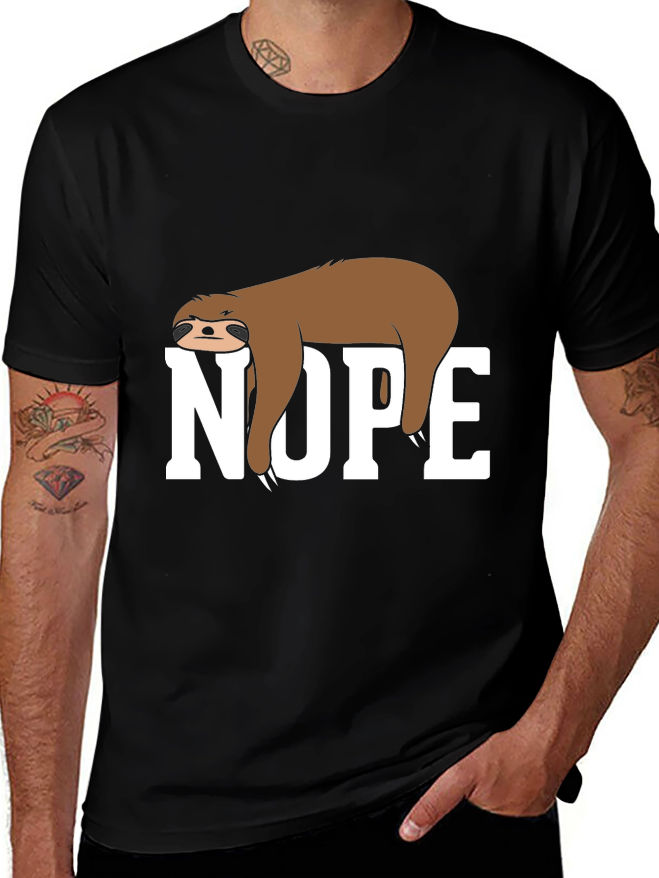 Variant 23 of Sloth Nope T-Shirt - Funny Lazy Animal Tee