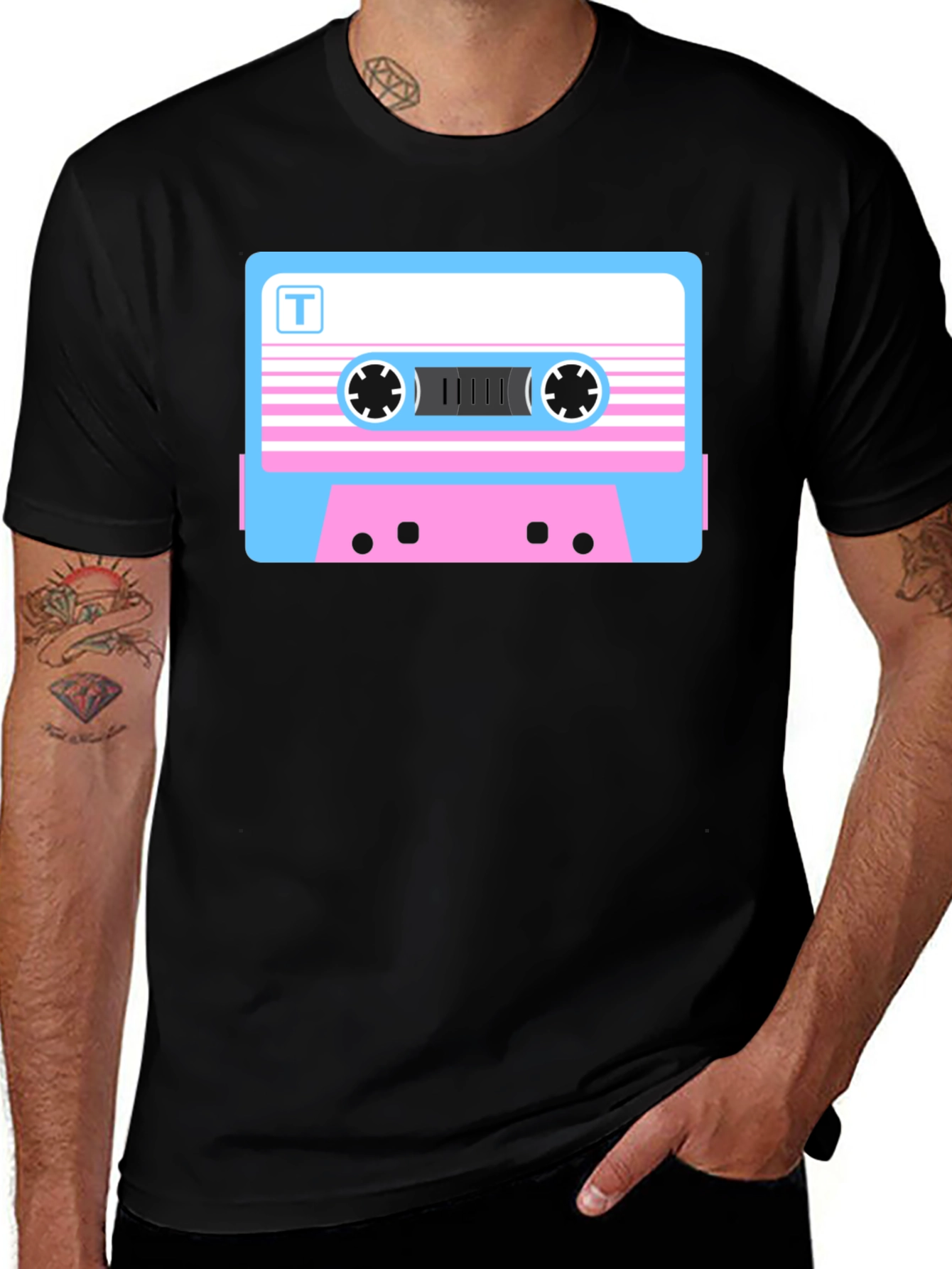 Variant 29 of Retro Cassette Tape Graphic T-Shirt