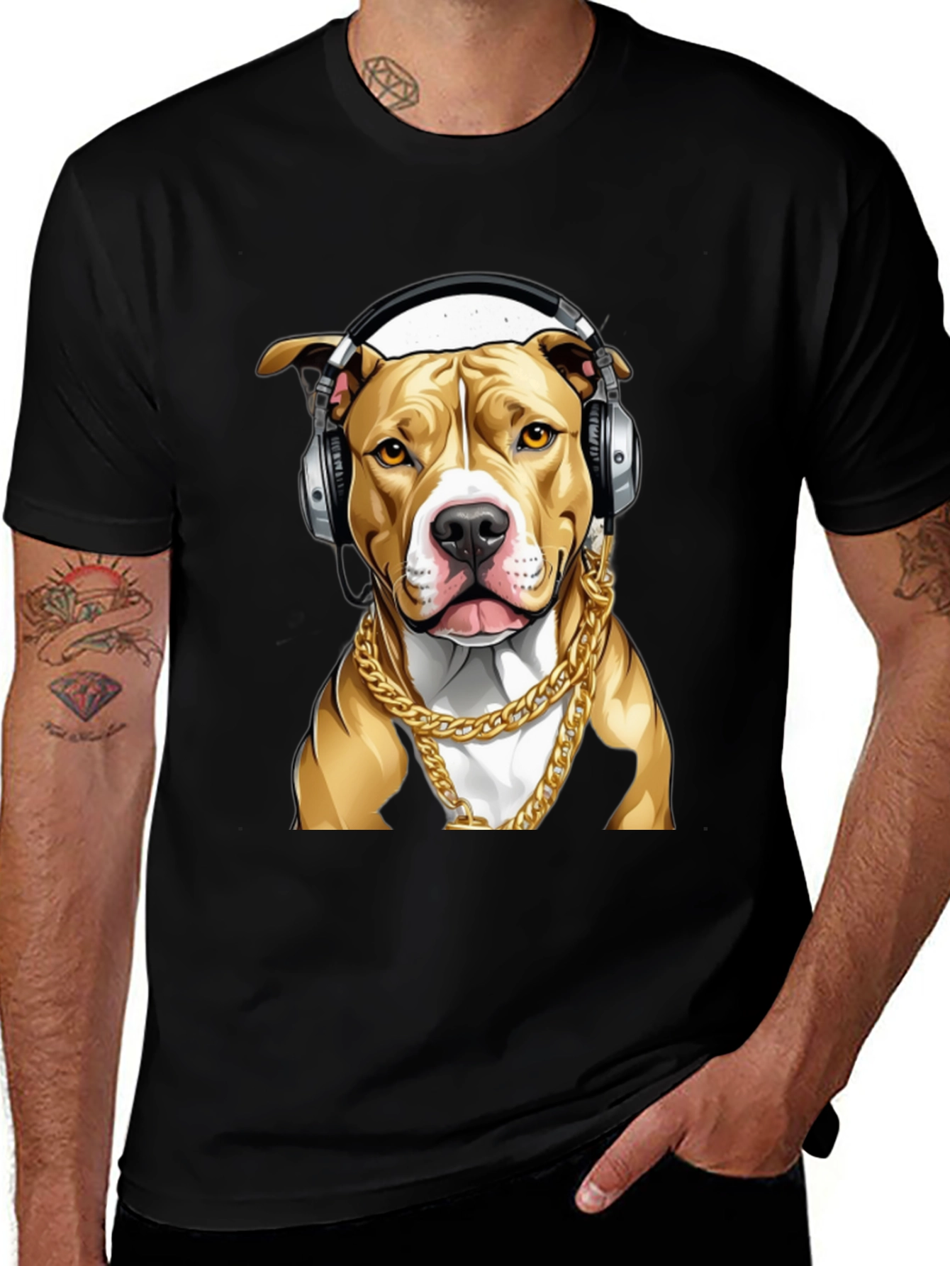 Variant 23 of Dog DJ Graphic Tee - Cool Canine Vibes