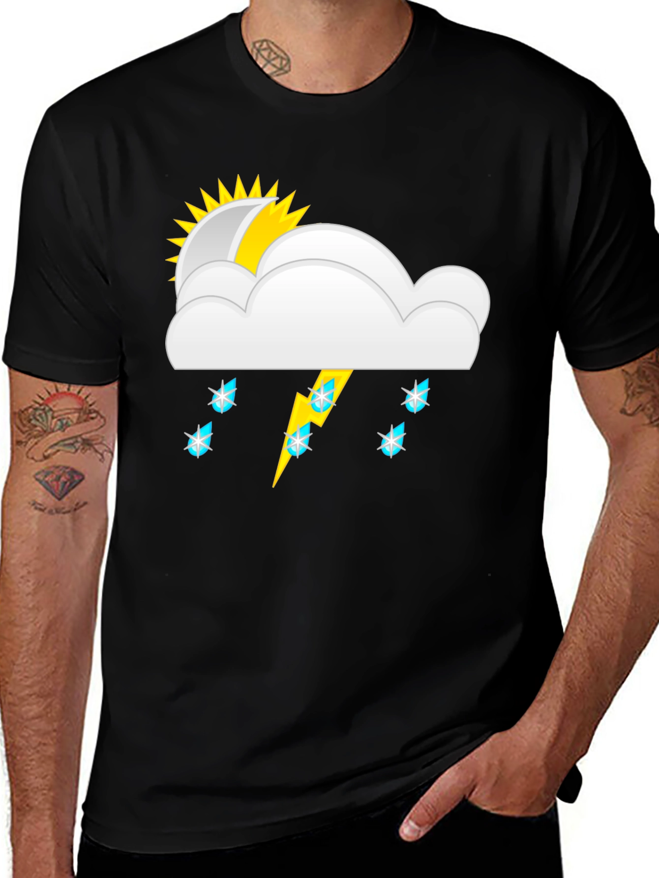 Variant 21 of Rainy Day T-Shirt - Stylish Weather Design