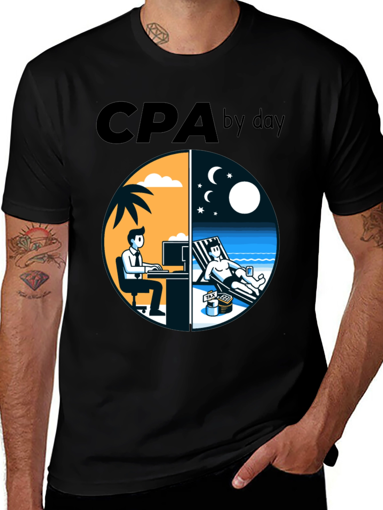 Variant 17 of CPA By Day T-Shirt Funny Accounting Tee