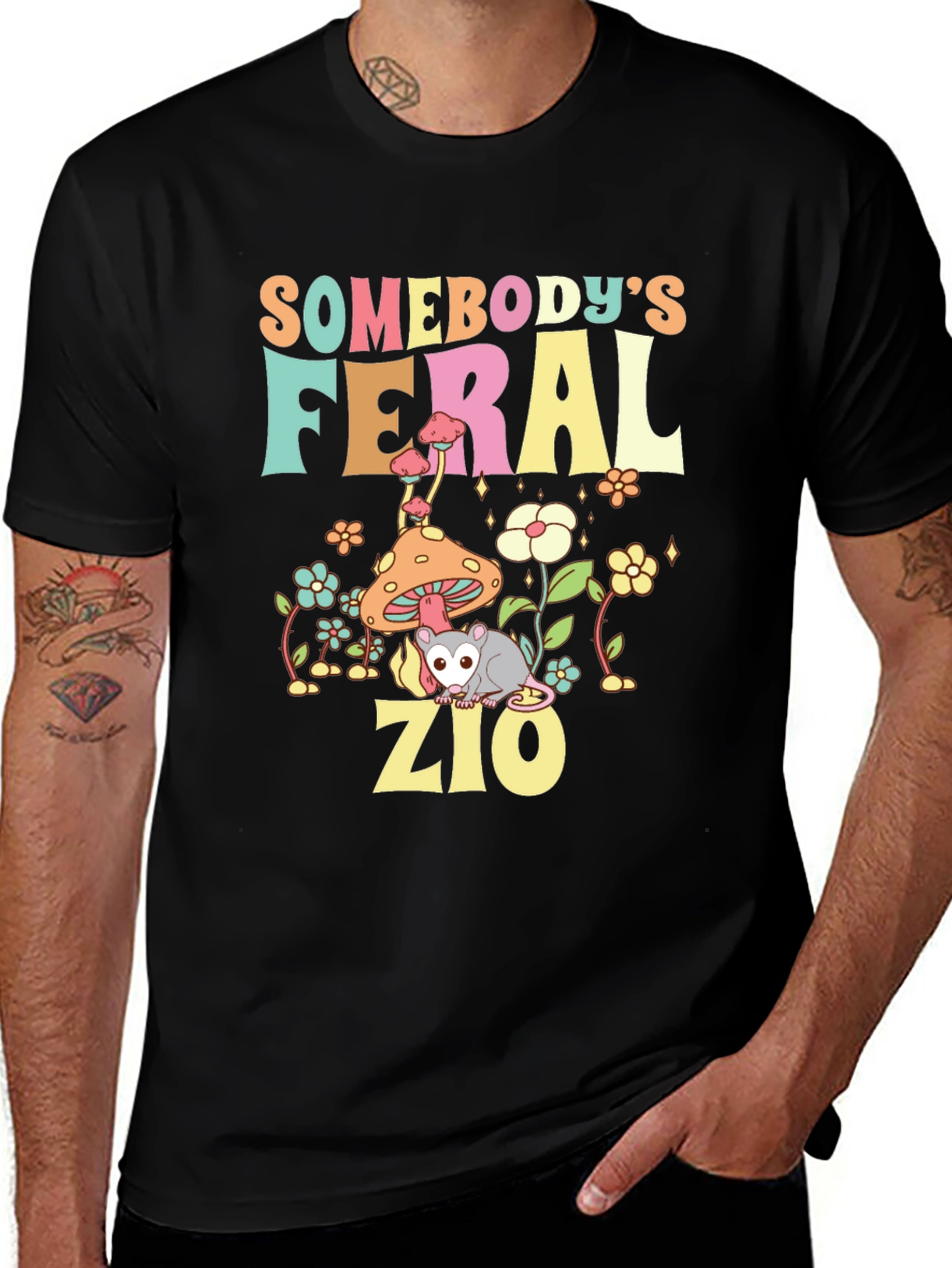 Variant 9 of Somebody's Feral Zio T-Shirt