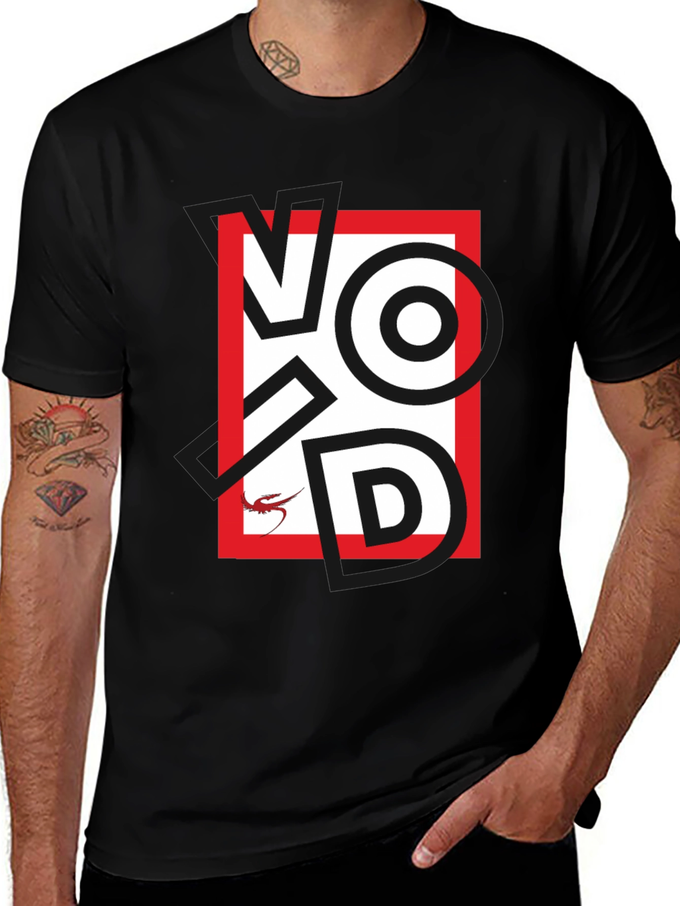Variant 9 of Void Graphic Print T-Shirt - Stylish Black Tee