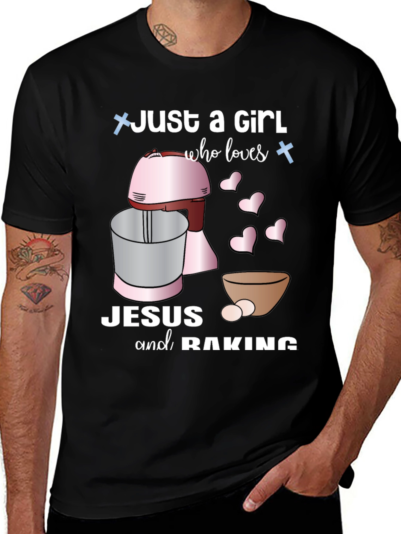 Variant 21 of Just A Girl Who Loves Jesus & Baking T-Shirt