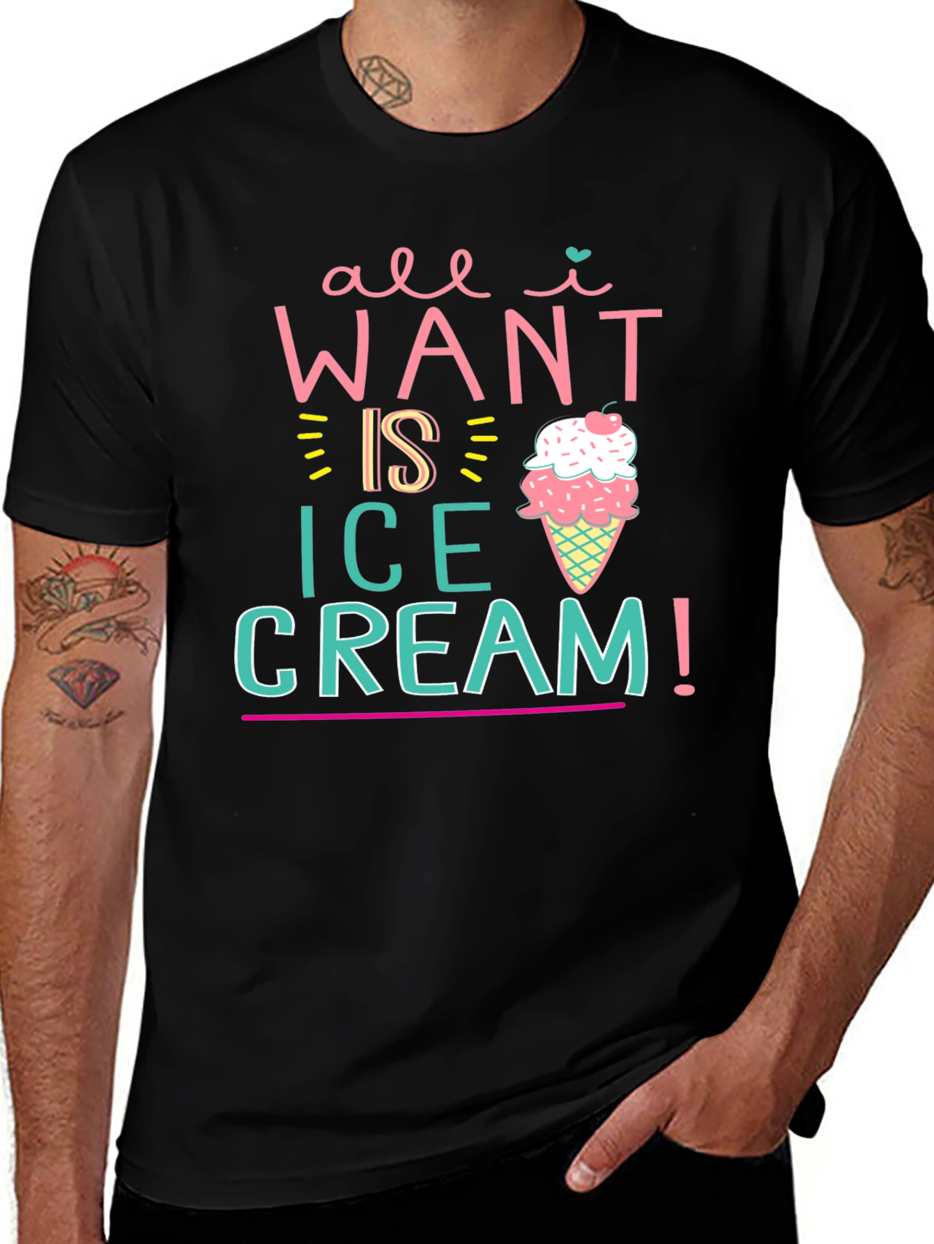 Variant 12 of All I Want is Ice Cream Graphic T-Shirt