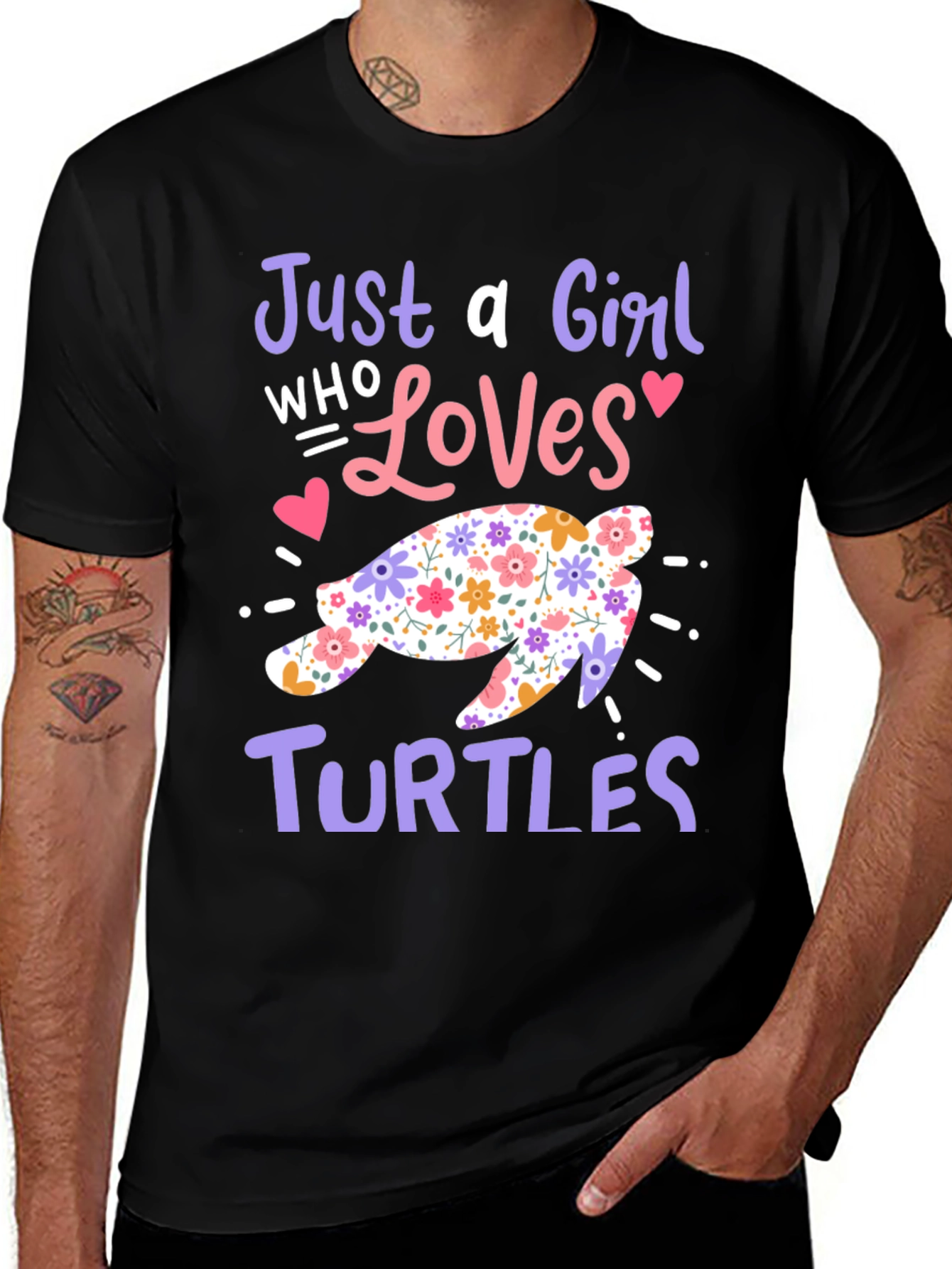 Variant 17 of Girl Loves Turtles Graphic Tee