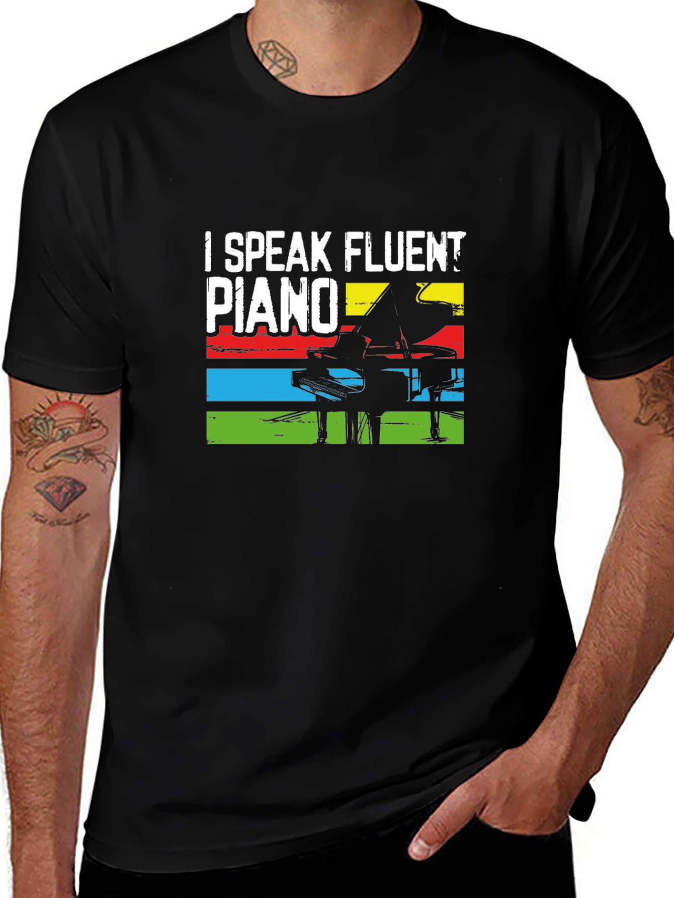 Variant 26 of Fluent Piano T-Shirt - Music Lover Tee