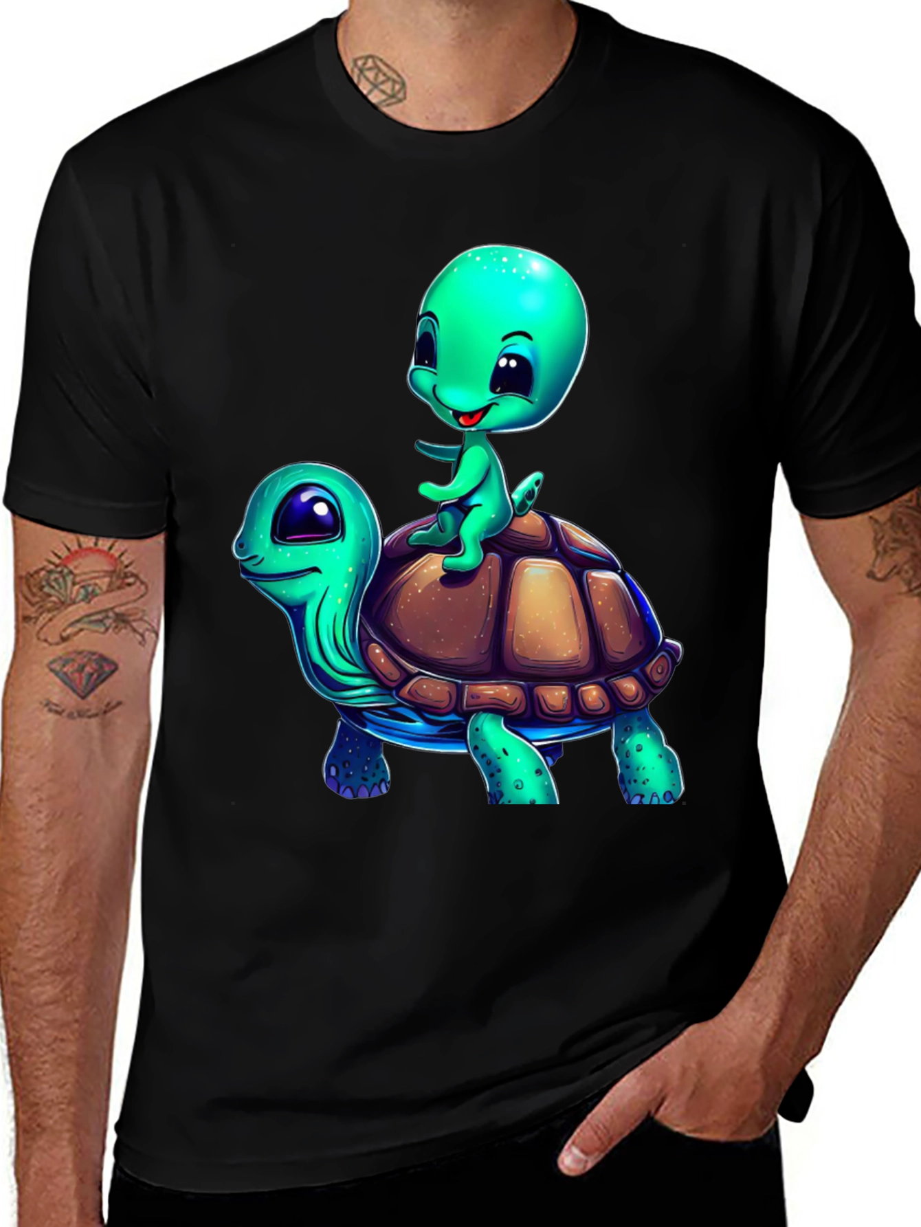 Variant 24 of Cartoon Turtle Ride T-Shirt