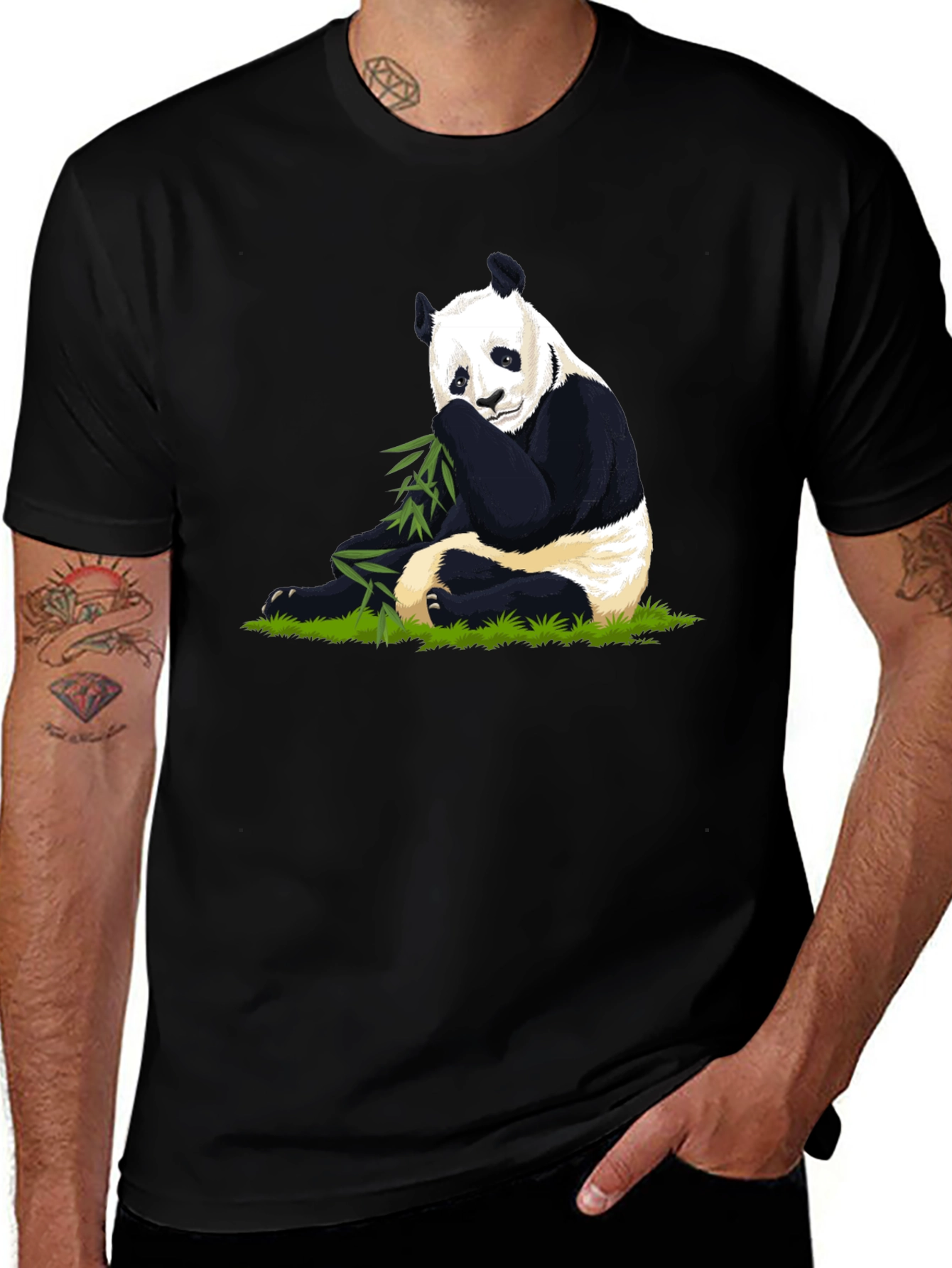 Variant 5 of Panda Bamboo Graphic Tee - Soft Cotton Blend Comfort