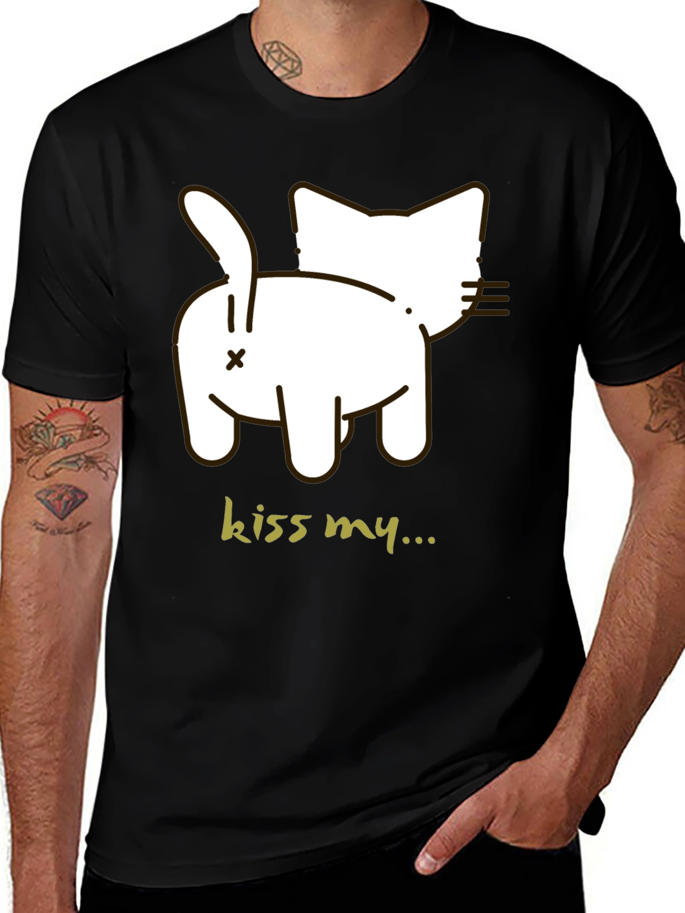 Variant 14 of Kiss My Cat Funny Graphic Tee