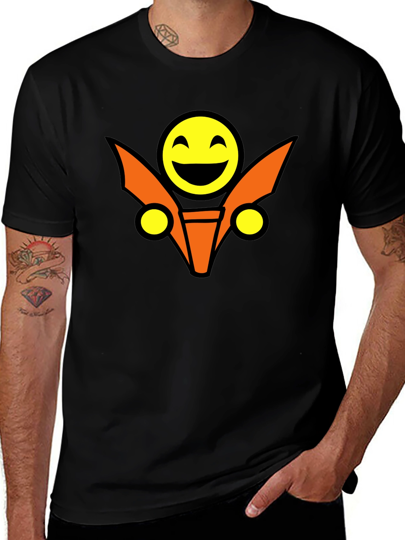 Variant 24 of Fun Emoji Black T-Shirt
