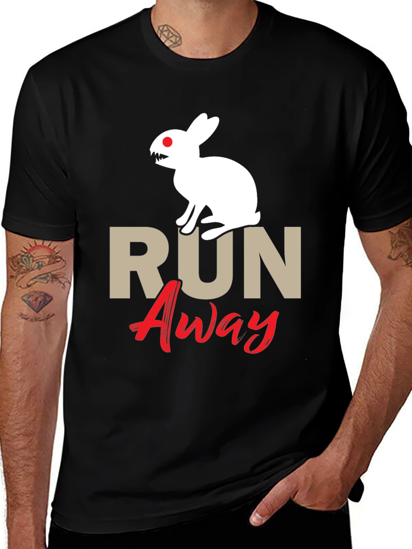 Variant 8 of Run Away Rabbit Graphic Tee